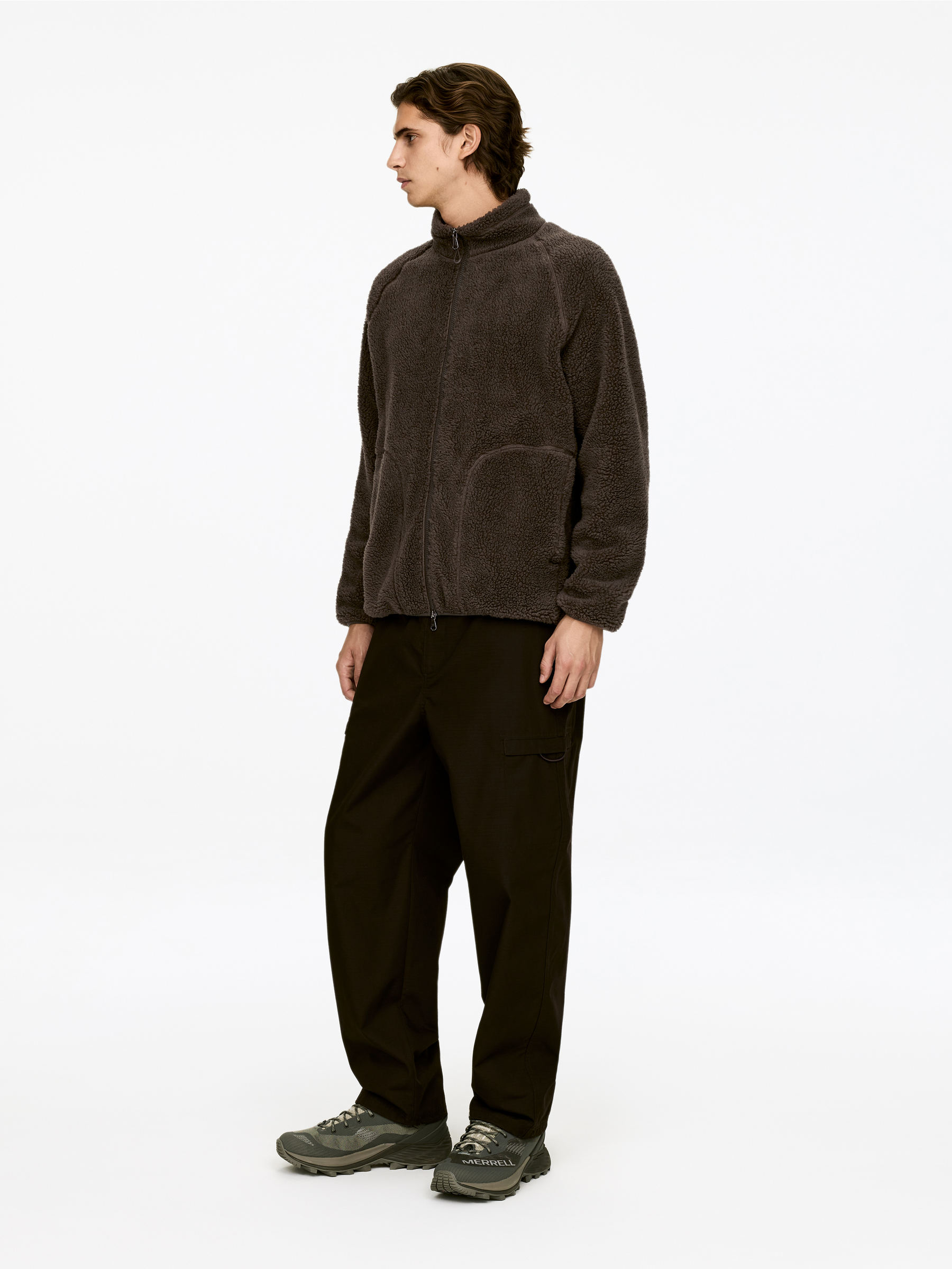 Pile Jacket - Dark Mole - Loose fit - Men - StillMedia/Lookbook - 4