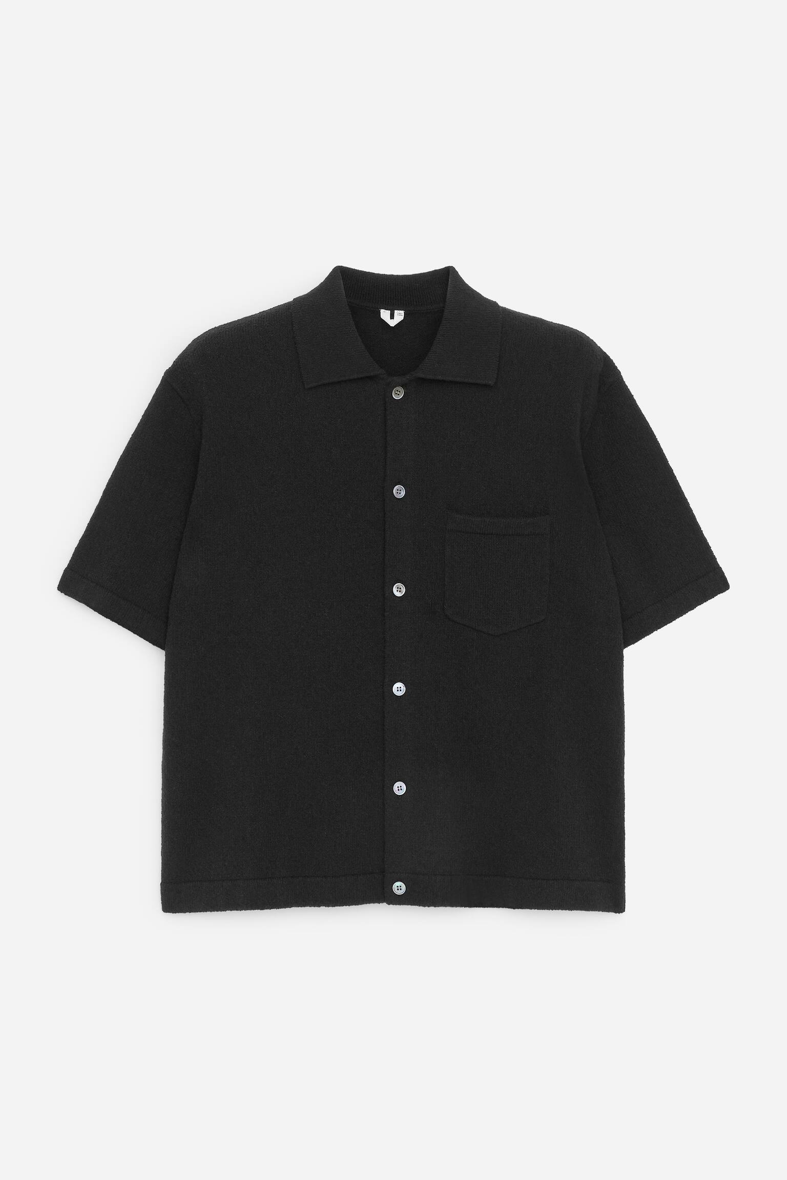 Poloshirt van bouclé-Zwart - 2