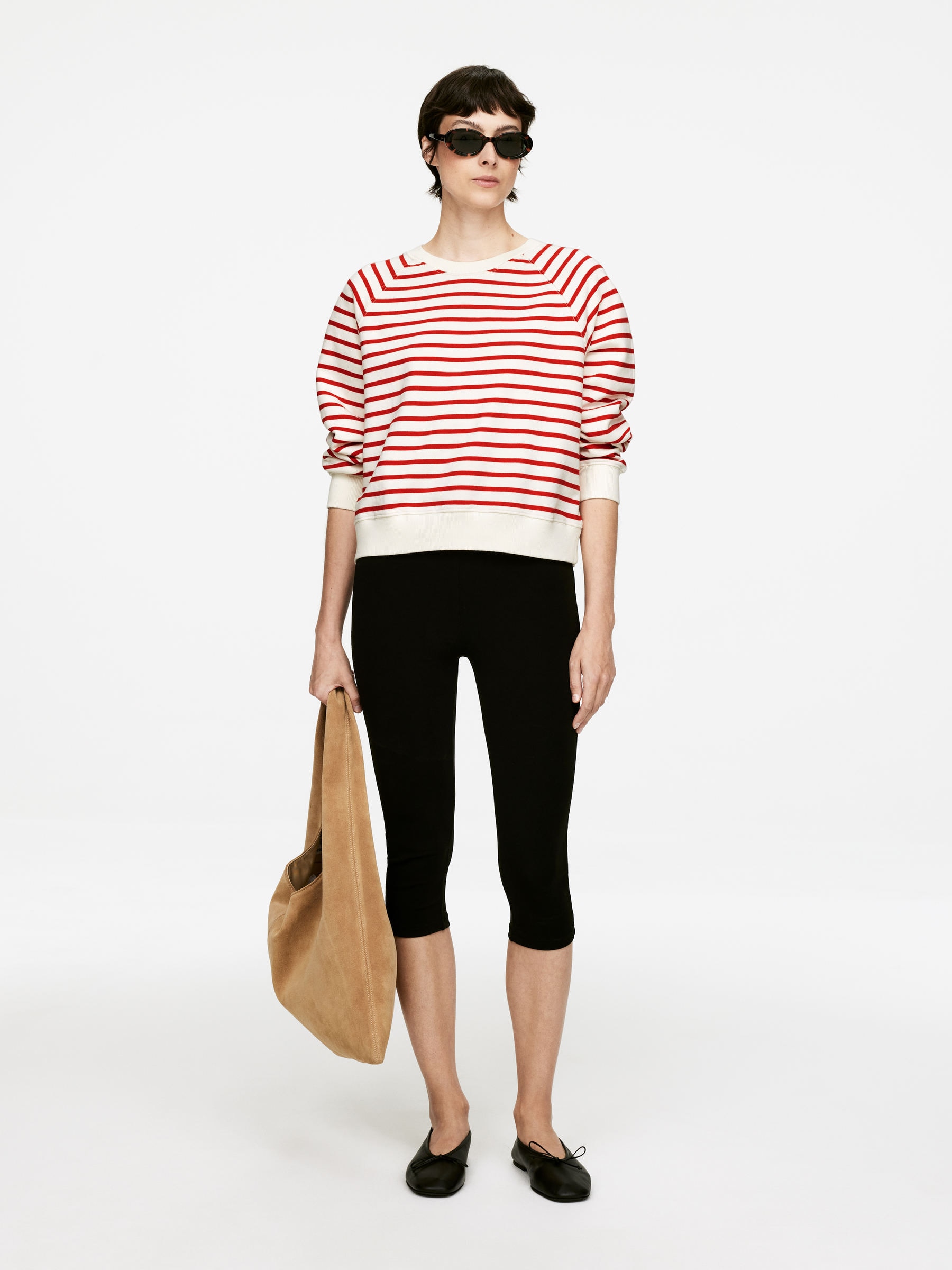 Terry Sweatshirt - White/Red - Regular fit - Women - StillMedia/Lookbook - 8