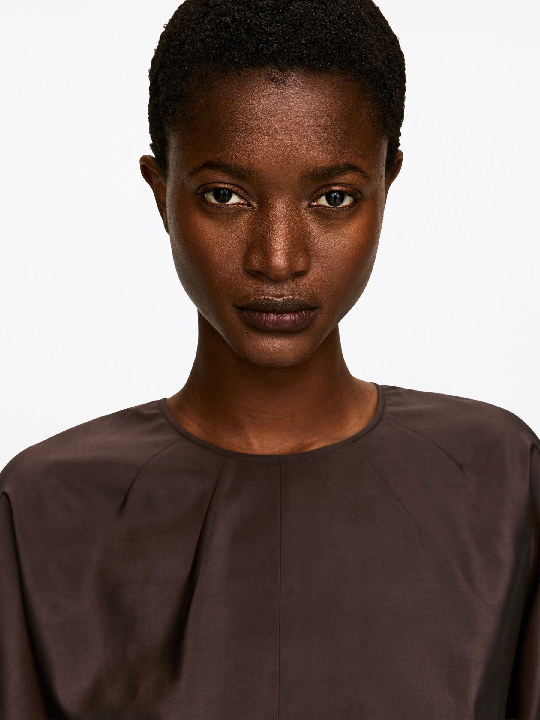 Silk-Blend Blouse - Dark Brown - Regular fit - Women - StillMedia/Lookbook - 4