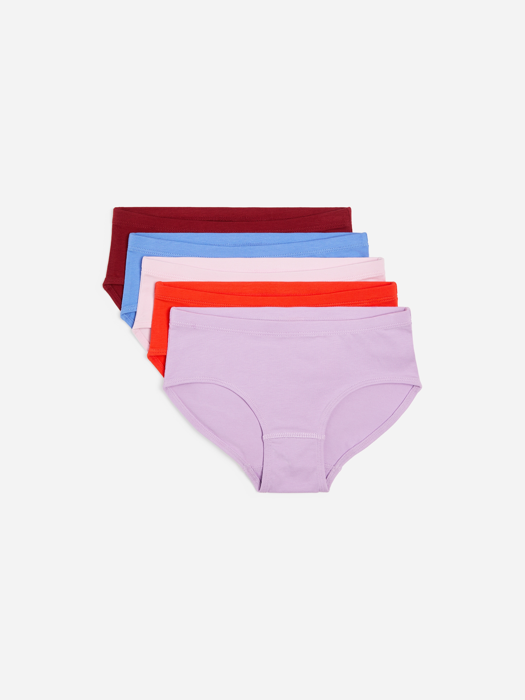 Cotton Jersey Briefs Set of 5-Red-19897