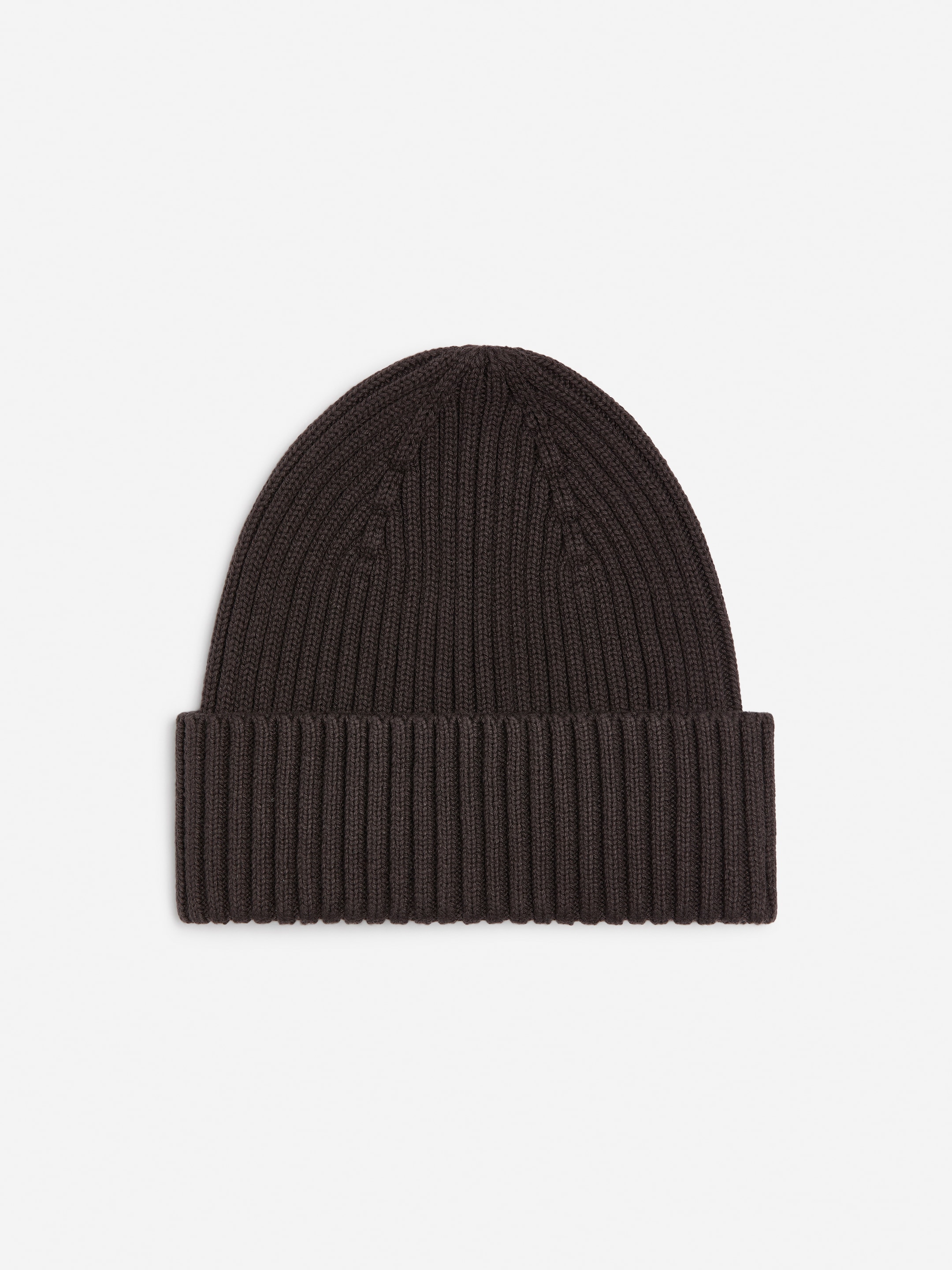 Rib Knit Beanie-Brown-20101