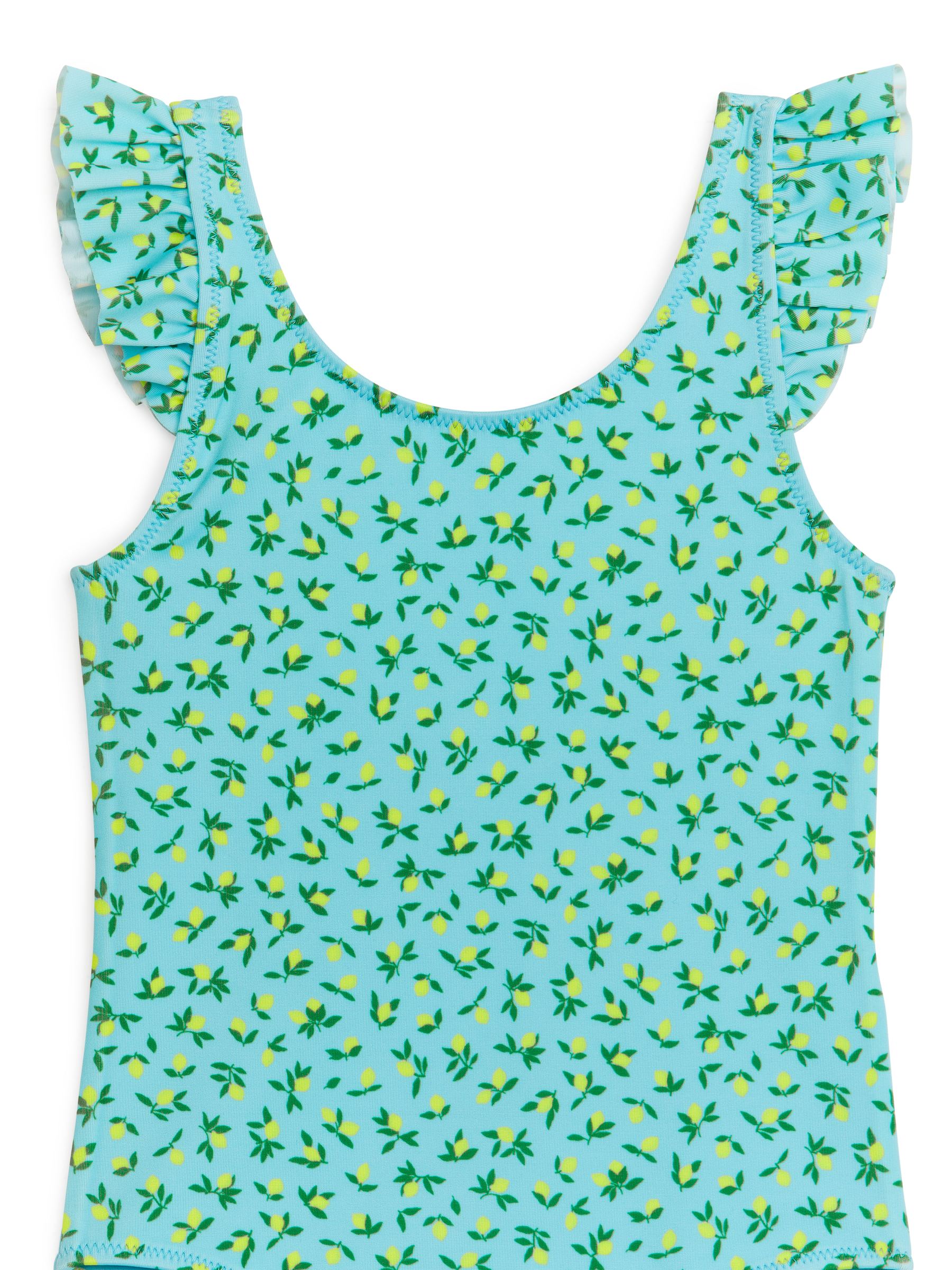 Badeanzug mit Rüschen - Hellblau/Zitronenprint - Regular Fit - Kinder - StillMedia/DescriptiveDetail - 3