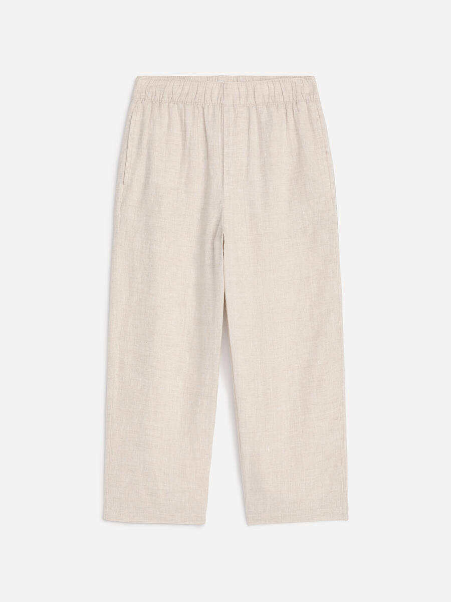 ARKET Boys  Pull-On Linen Blend Trousers Beige,  size 116