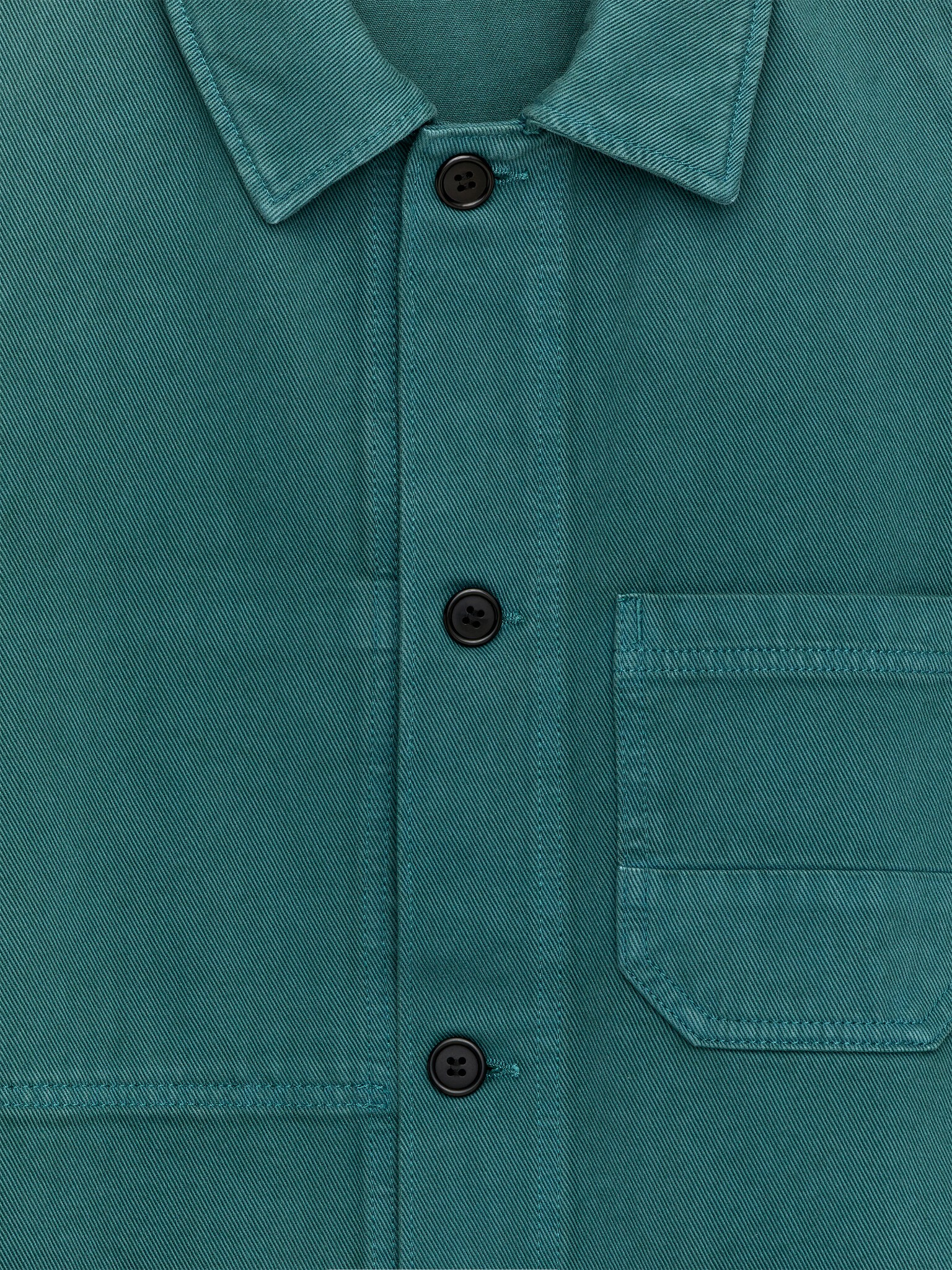 Overdyed-Overshirt aus Twill - Grün/Dunkelblau/Ultramarinblau - 3