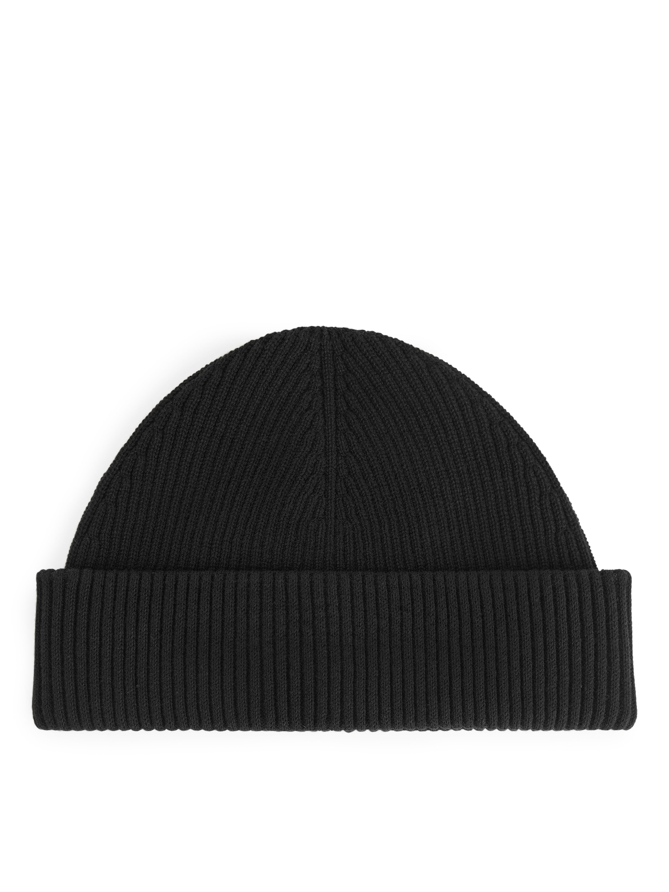 Ingrandisci l'immagine: Short Ribbed Cotton Beanie - Black - UOMO | H&M CH 1