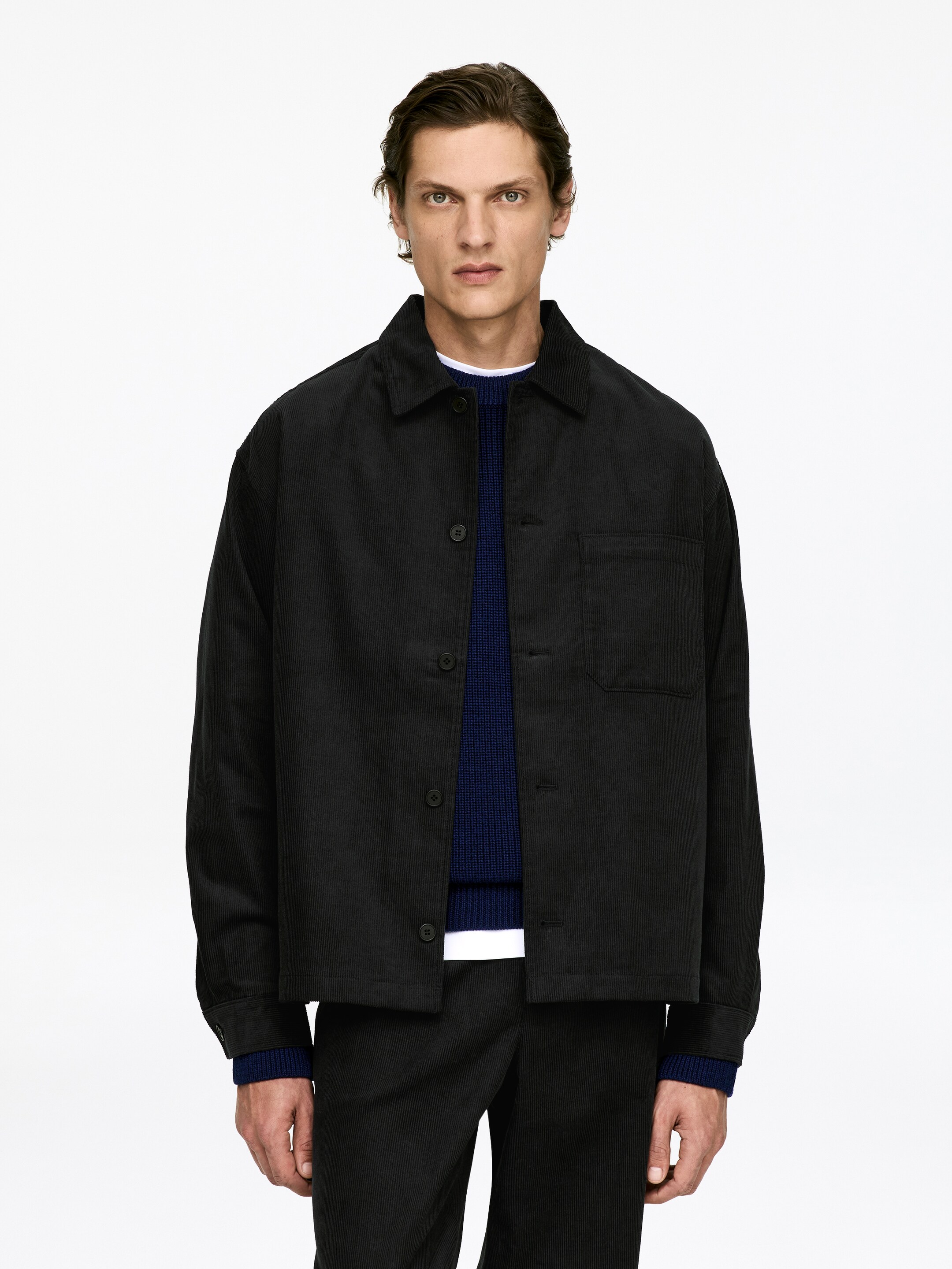 View larger image: Corduroy Overshirt - Black - Men | H&M GB 1