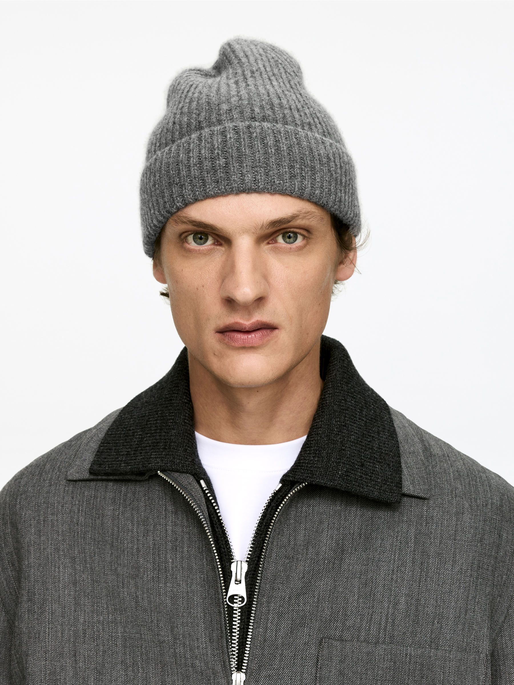 Cashmere-Wool Beanie - Grey Melange - Men - StillMedia/Lookbook - 10