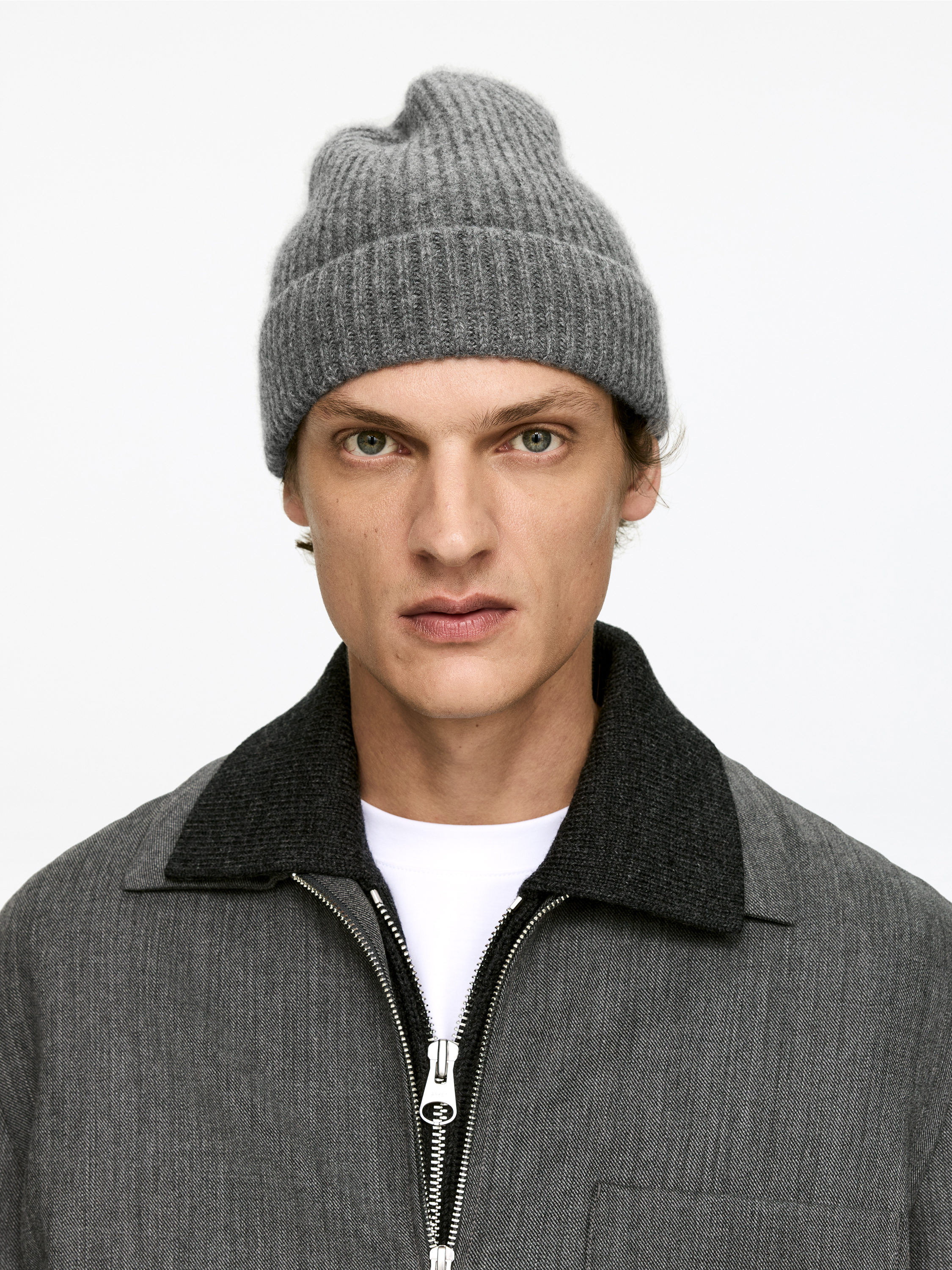Cashmere-Wool Beanie - Grey Melange - Men - StillMedia/Lookbook - 10