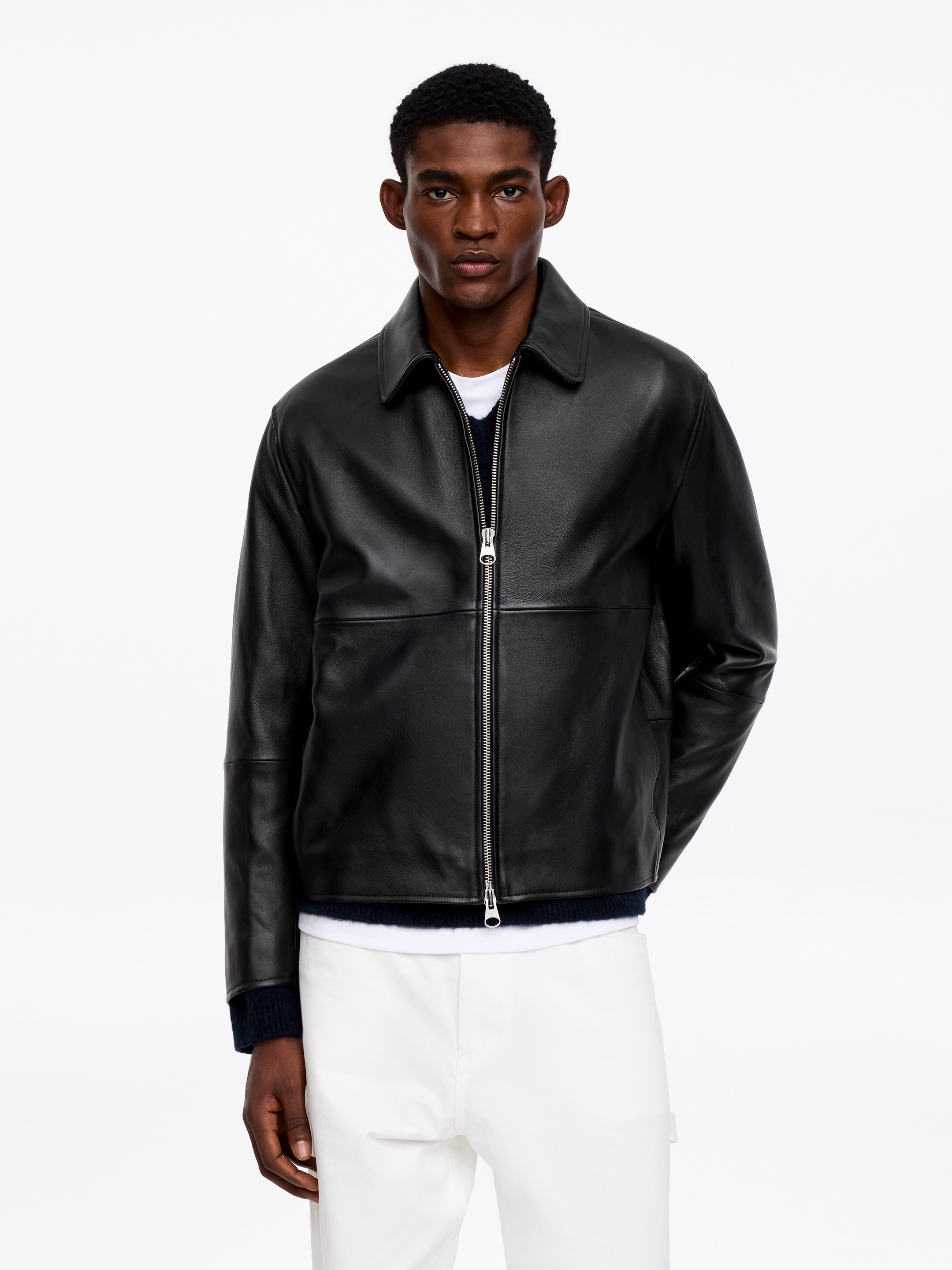 Lederjacke - Schwarz - Regular Fit - Herren - StillMedia/Lookbook - 3