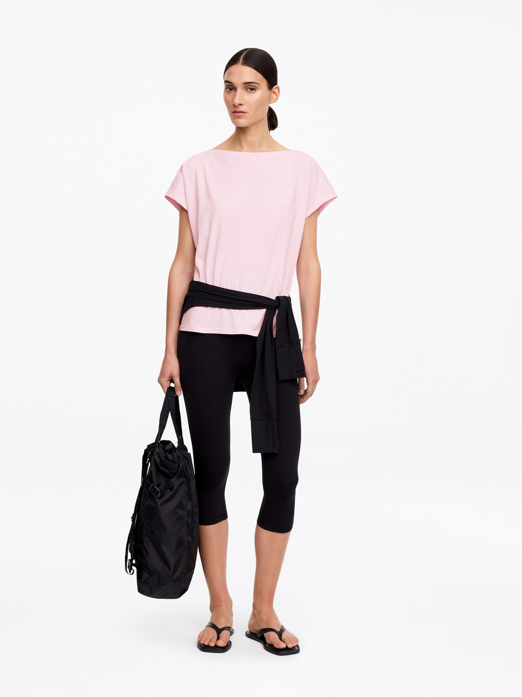 Cap-Sleeve Top - Pink - Loose fit - Women - StillMedia/Lookbook - 5
