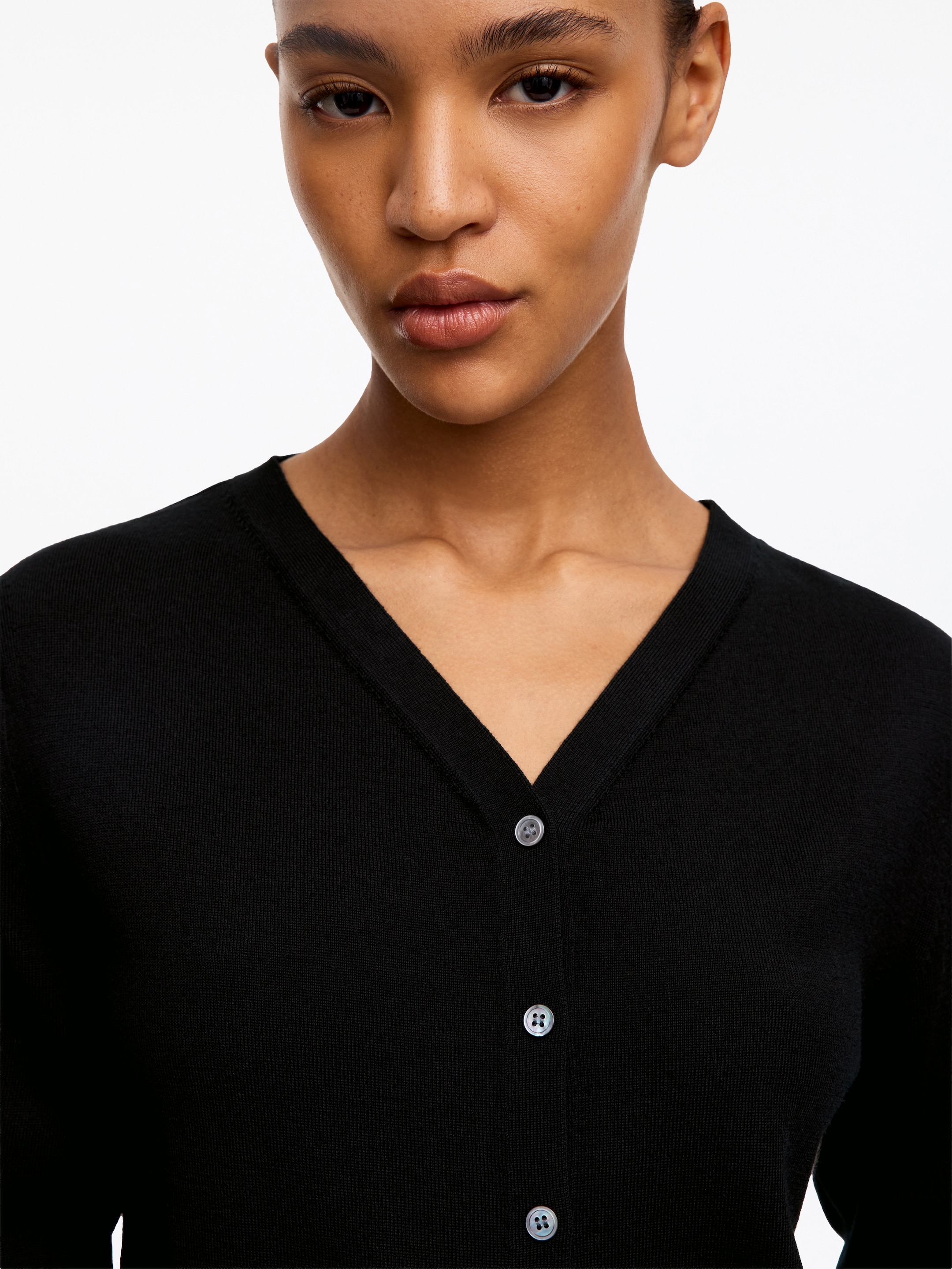 Cárdigan de lana merino - Negro - Corte estándar - Women - StillMedia/Lookbook - 2