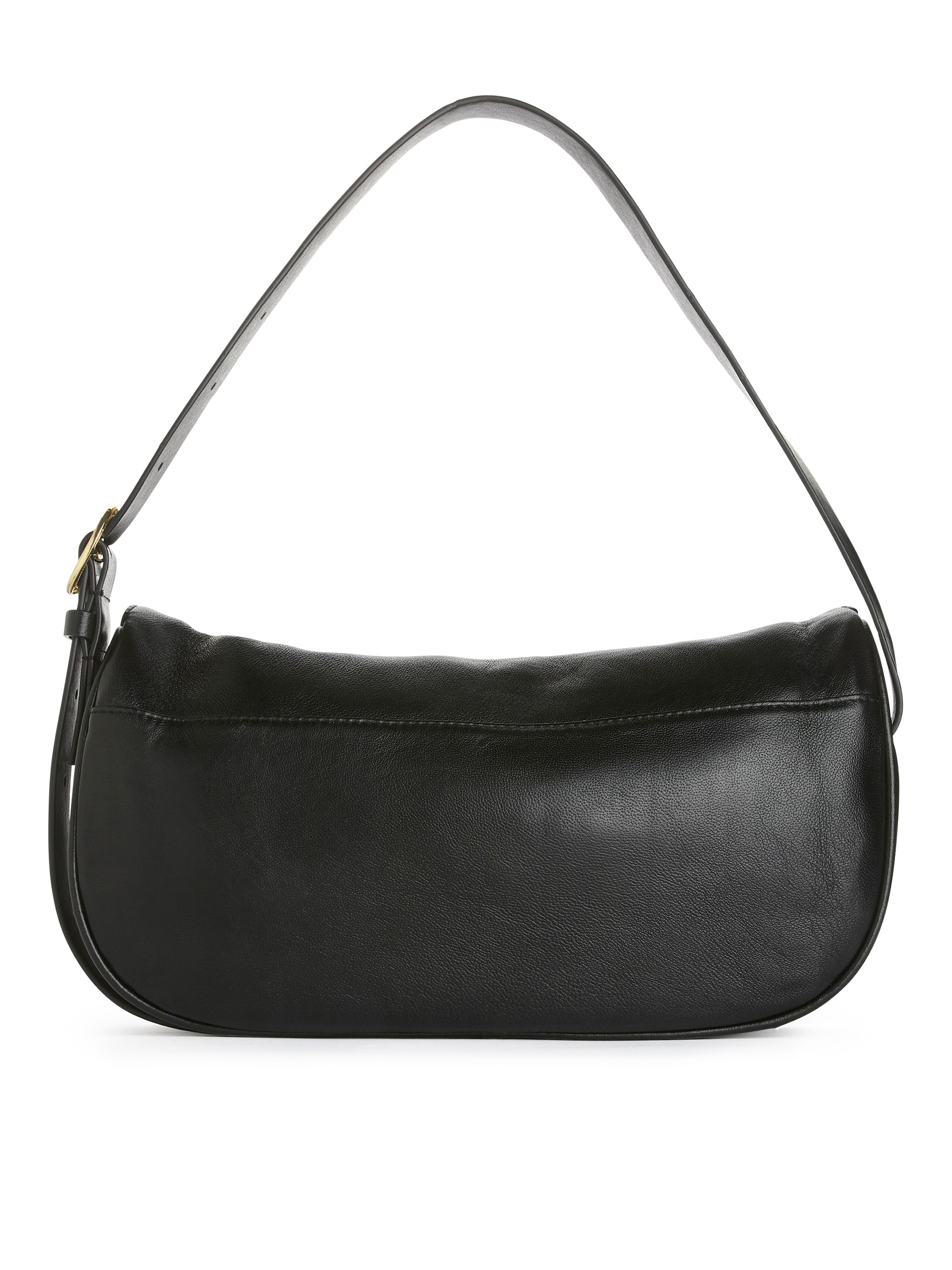 Curved Leather Bag - Black - Women - StillMedia/DescriptiveStillLife - 1