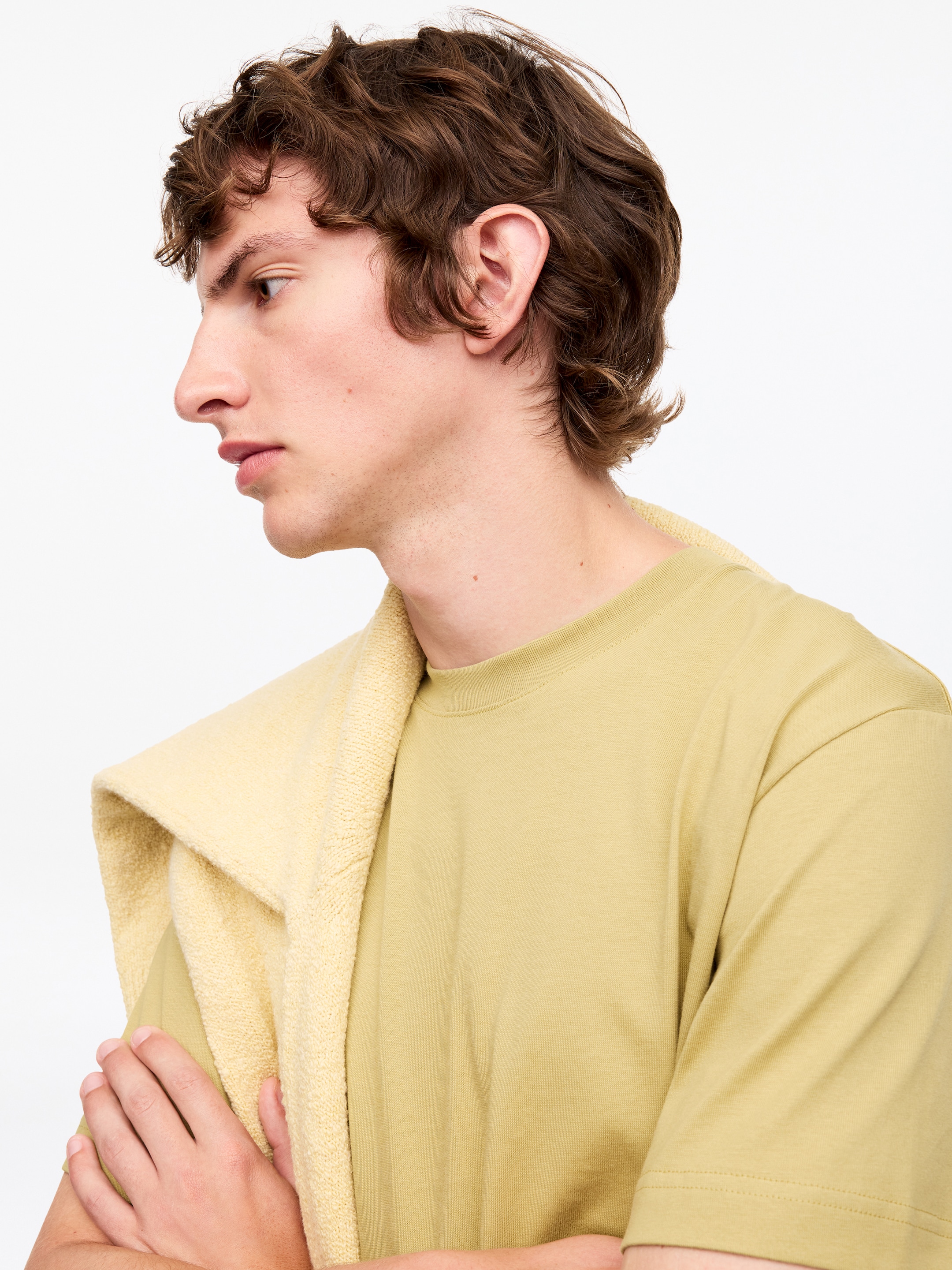 220 GSM Relaxed T-Shirt - Yellow - Regular fit - Men - StillMedia/Lookbook - 3