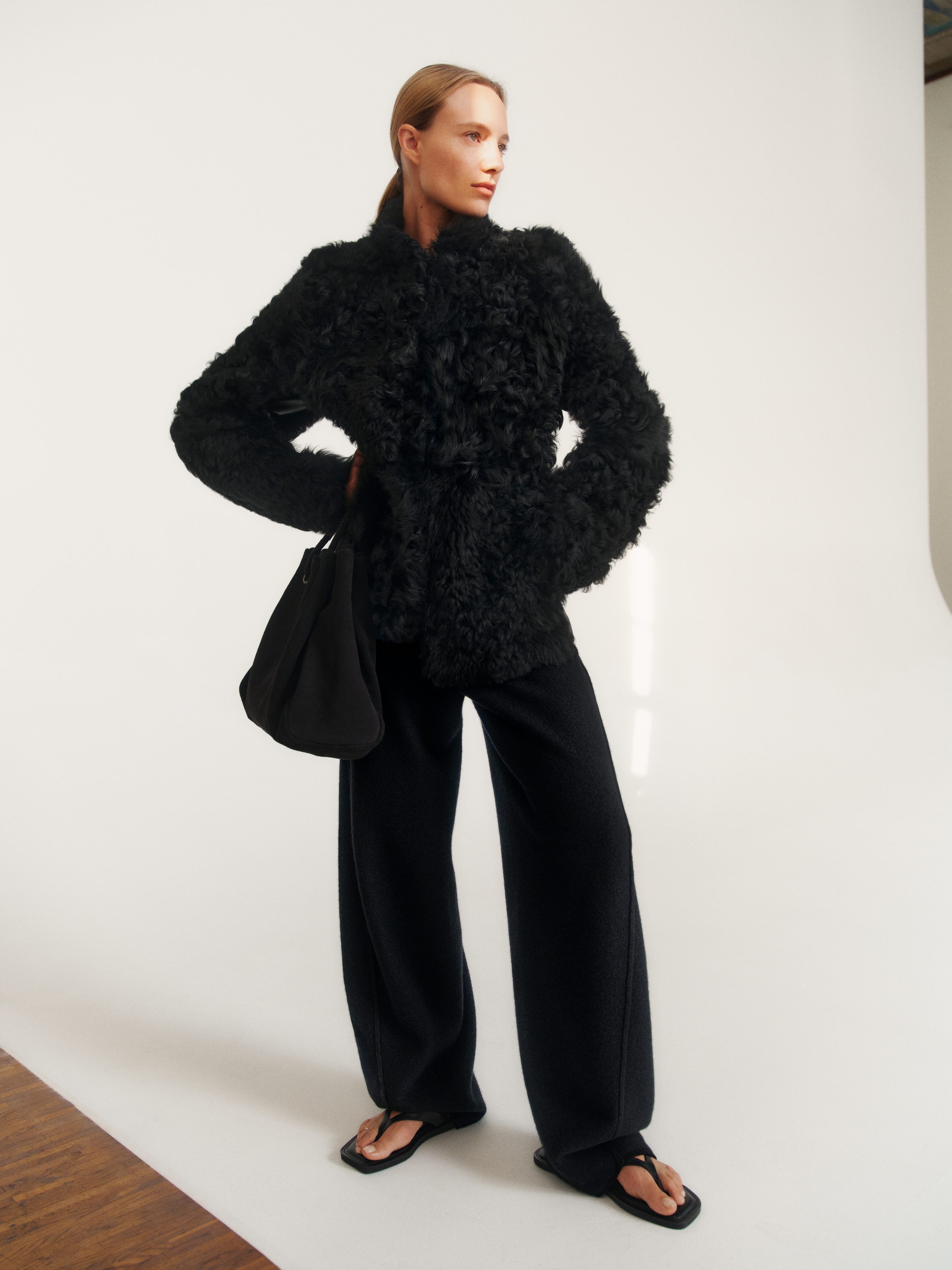 Shearling Jacket - Black - Regular fit - Women - StillMedia/Environmental - 1