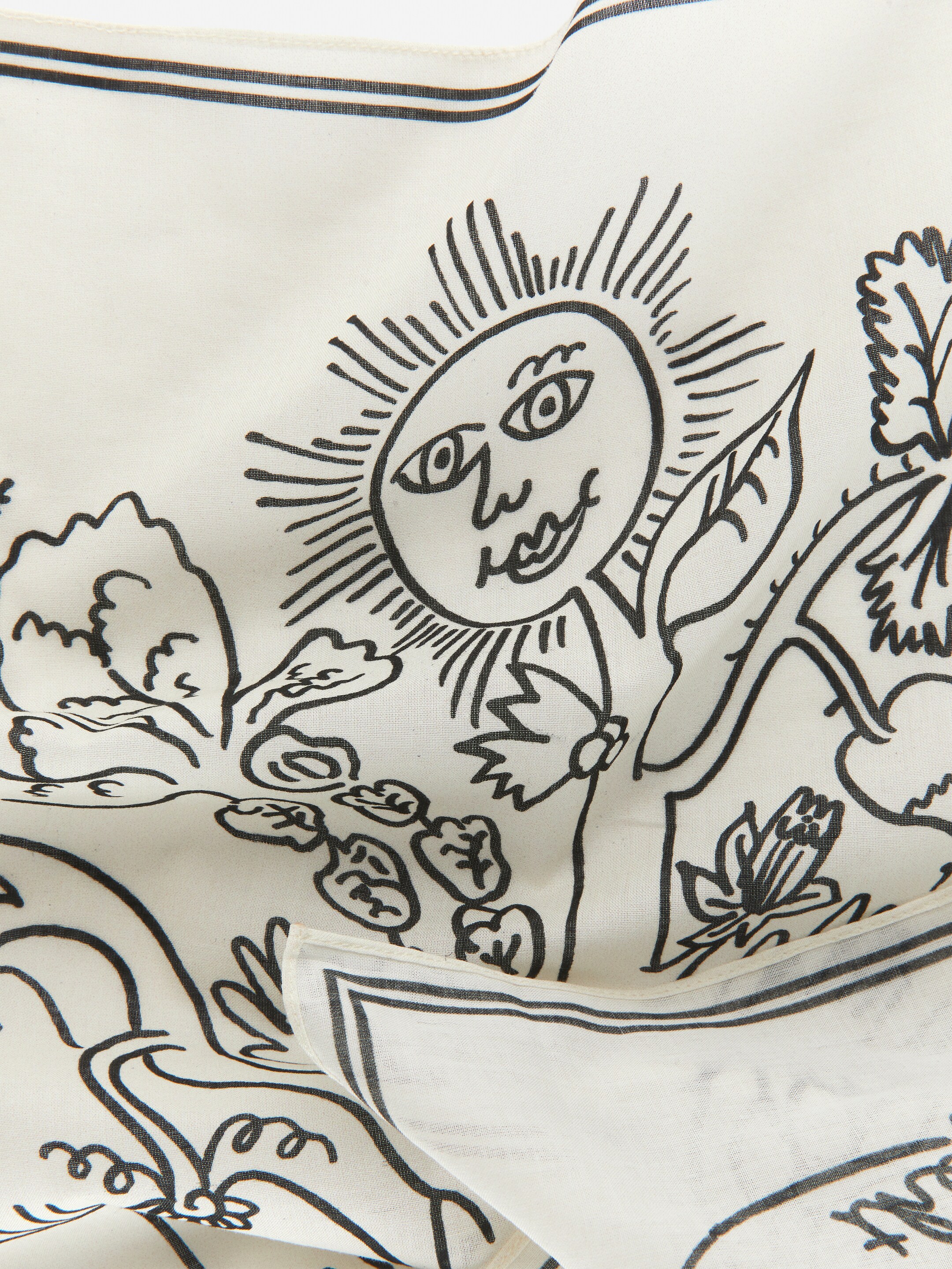 Agrandir l'image: Bandana ARKET CAFÉ - Blanc cassé/Noir - HOMME | H&M FR 5