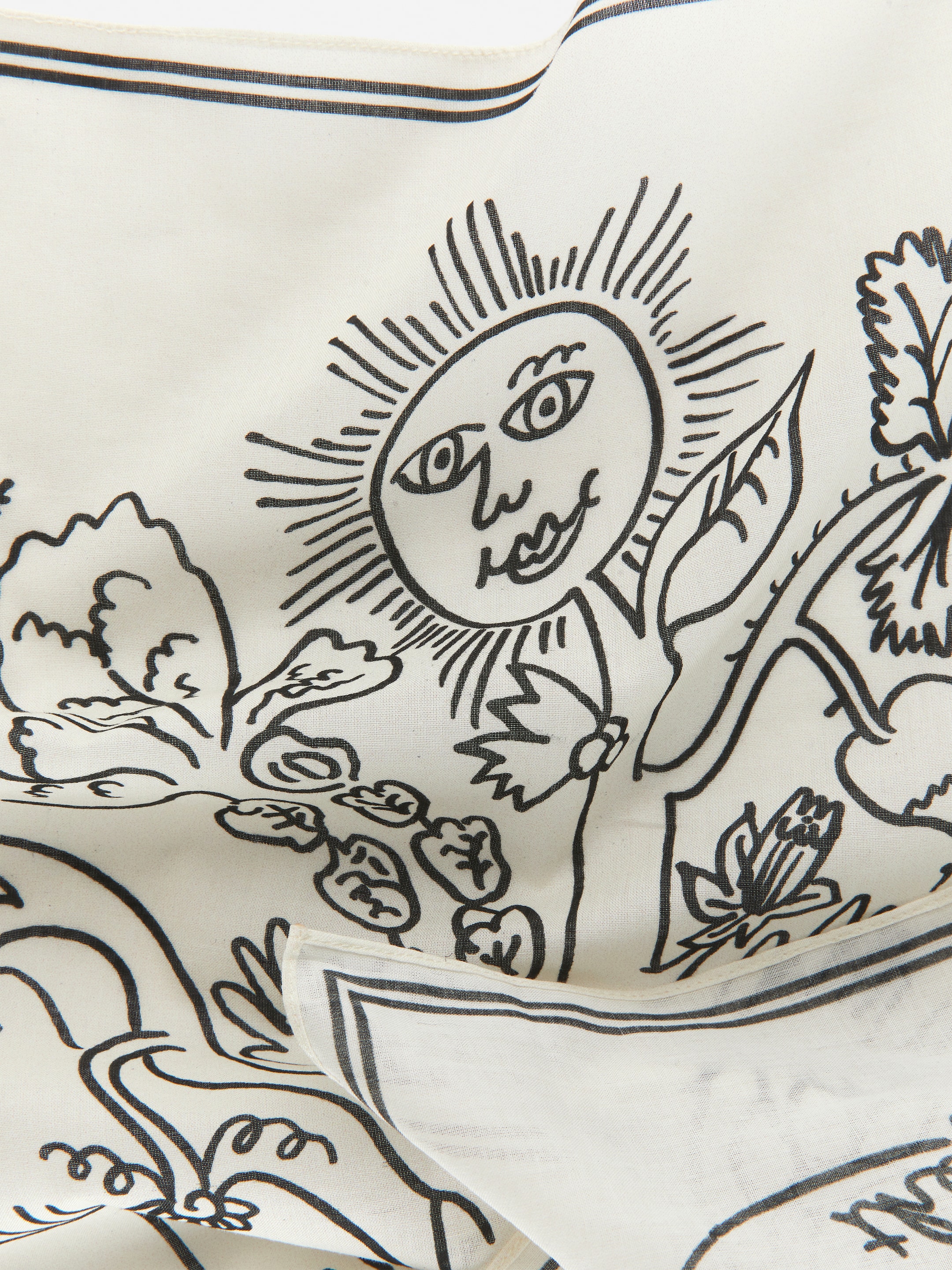 Agrandir l'image: Bandana ARKET CAFÉ - Blanc cassé/Noir - HOMME | H&M FR 5
