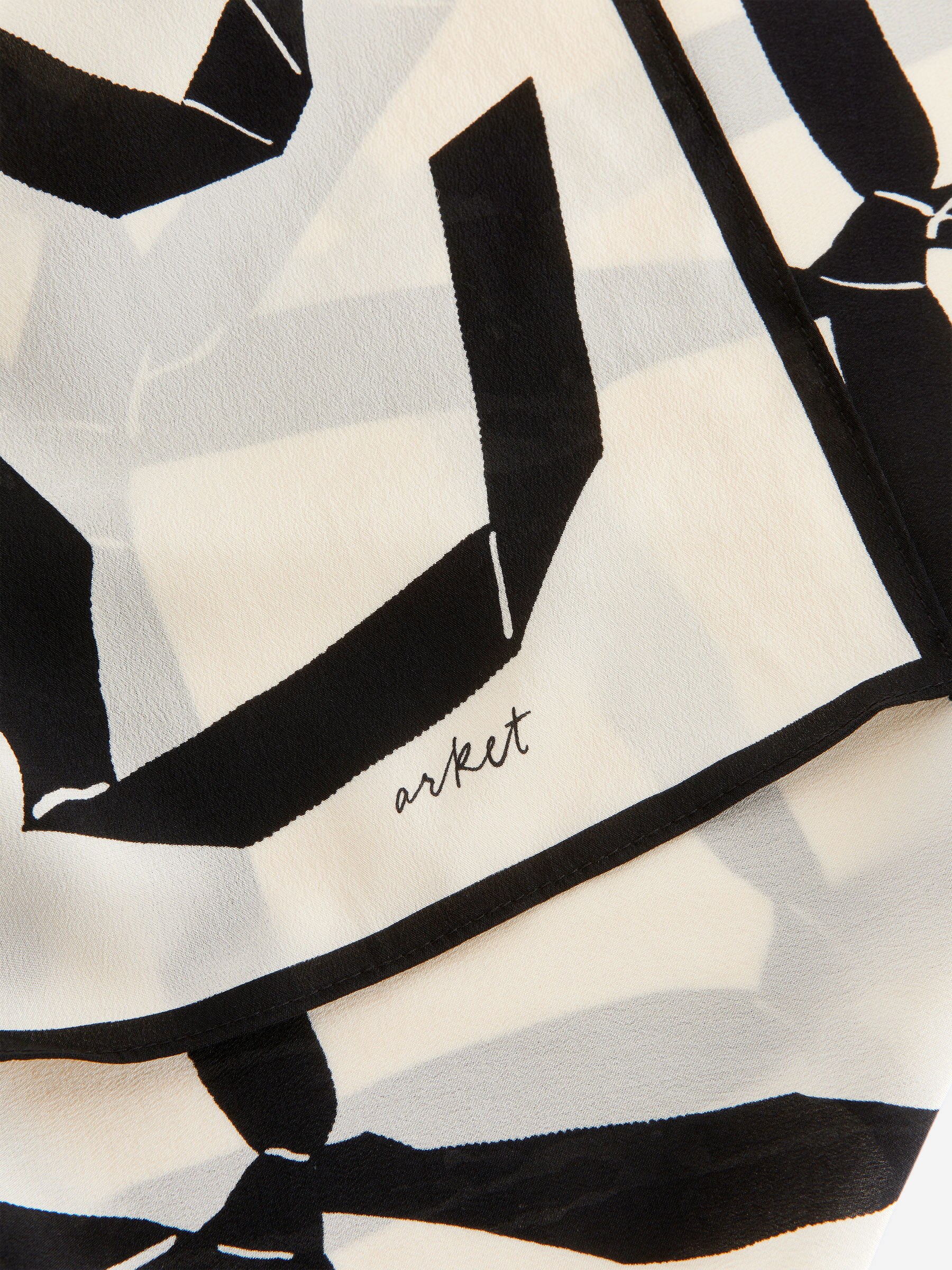 Sidenscarf - Off-white/svart - Women - StillMedia/DescriptiveDetail - 2