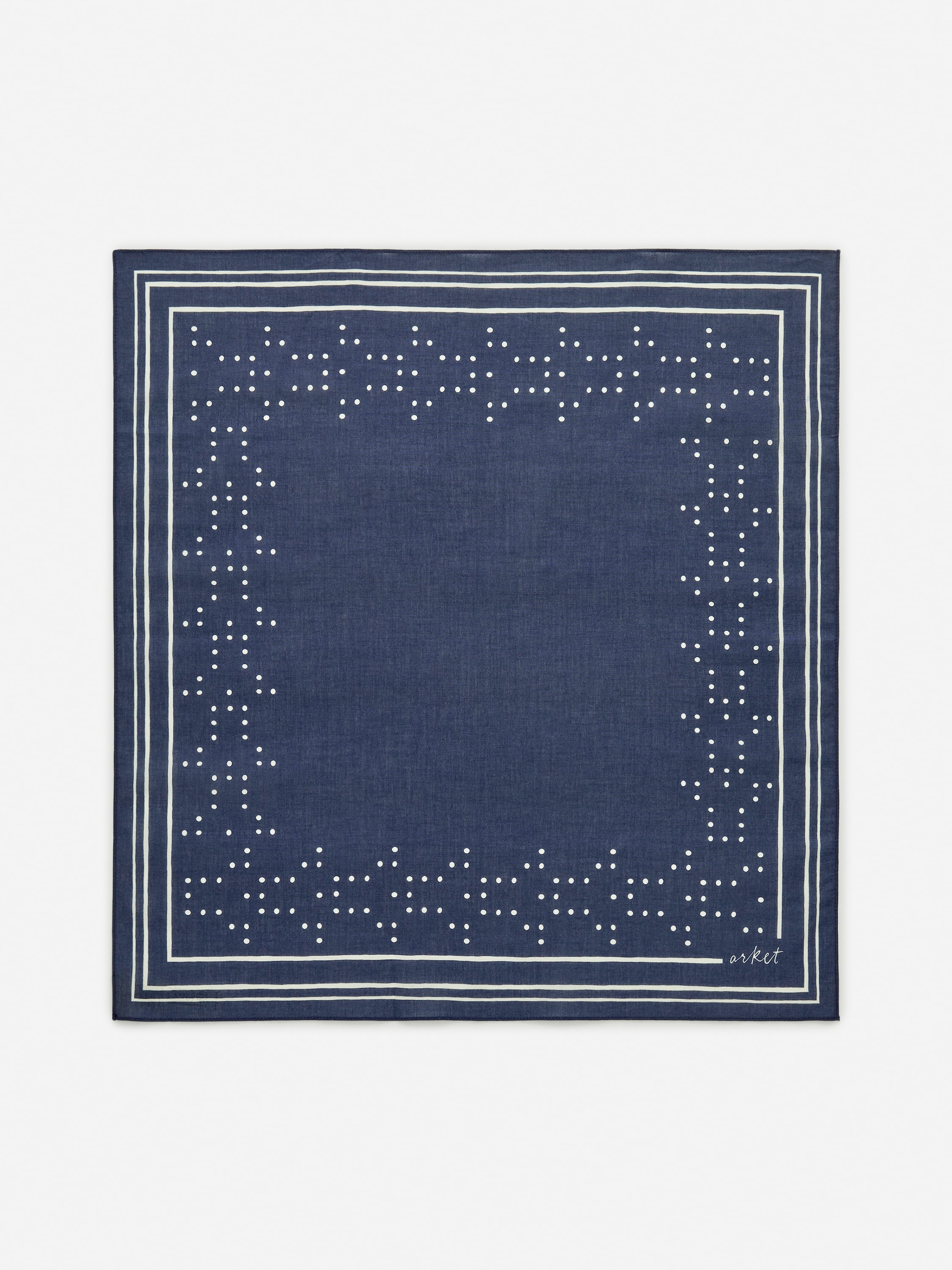 Cotton Bandana - Dark Blue/Off White