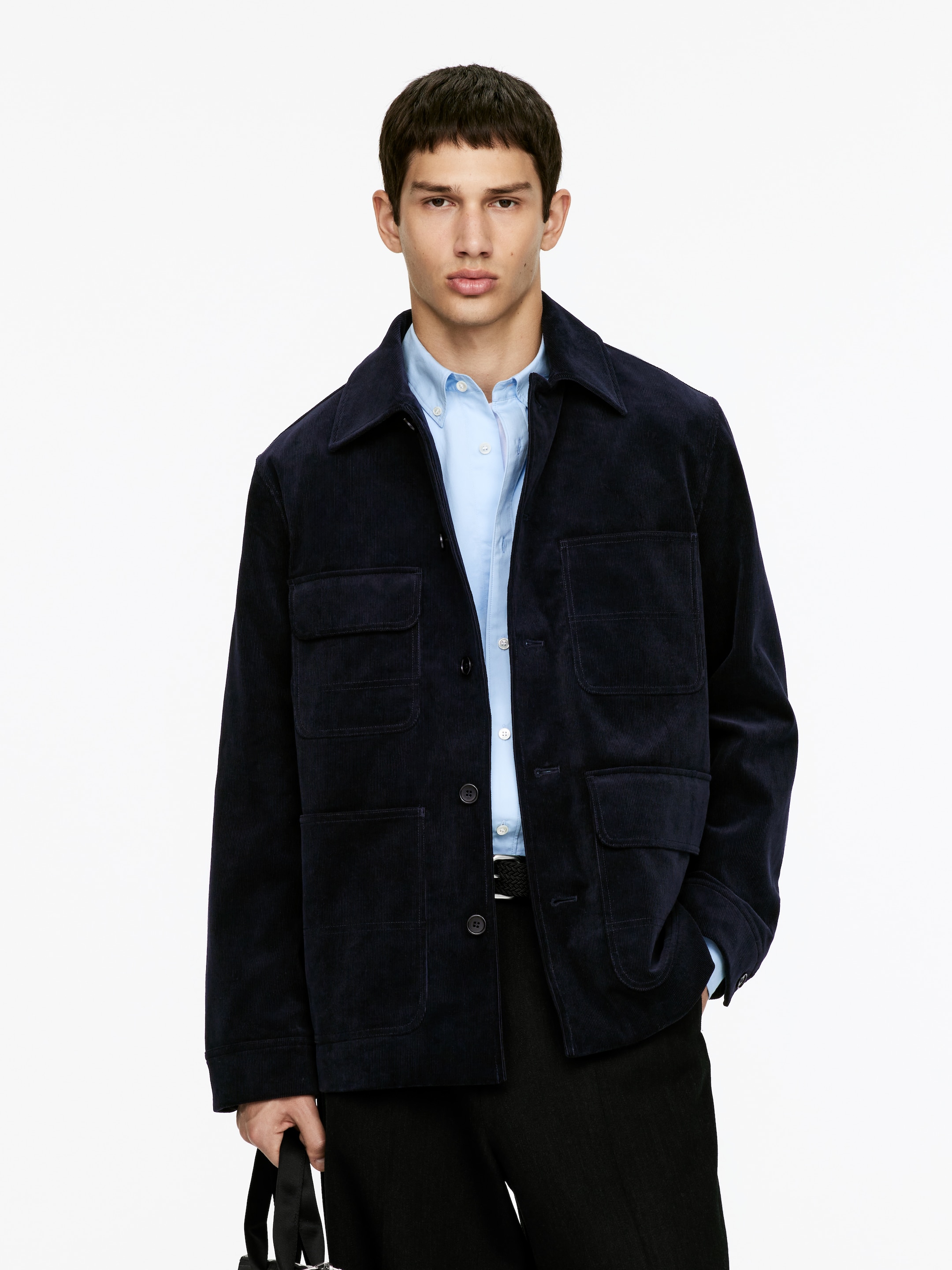 Agrandir l'image: Veste utilitaire en velours côtelé - Bleu foncé - HOMME | H&M BE 3