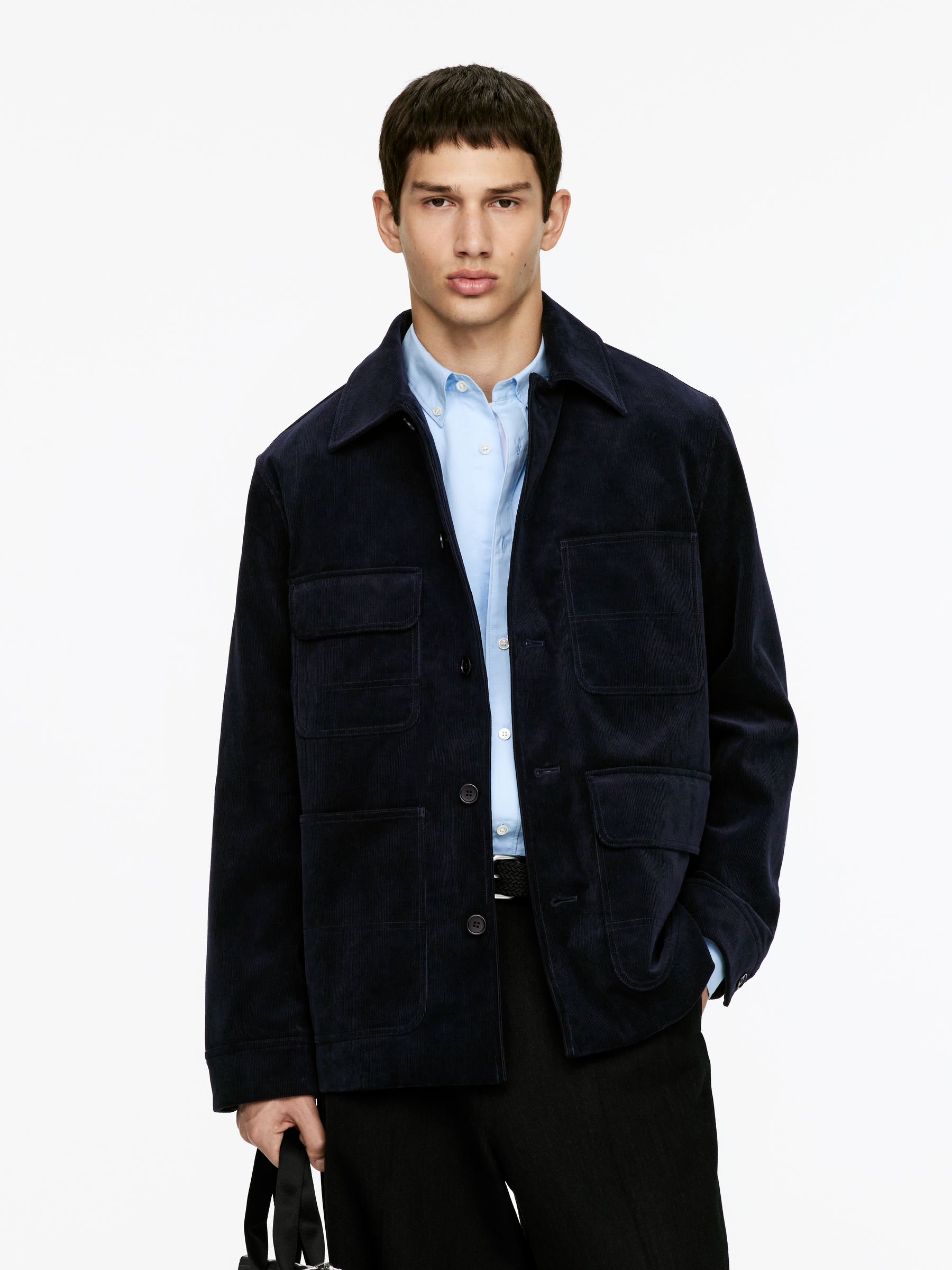 Corduroy Utility Jacket - Dark Blue - Loose fit - Men - StillMedia/Lookbook - 5