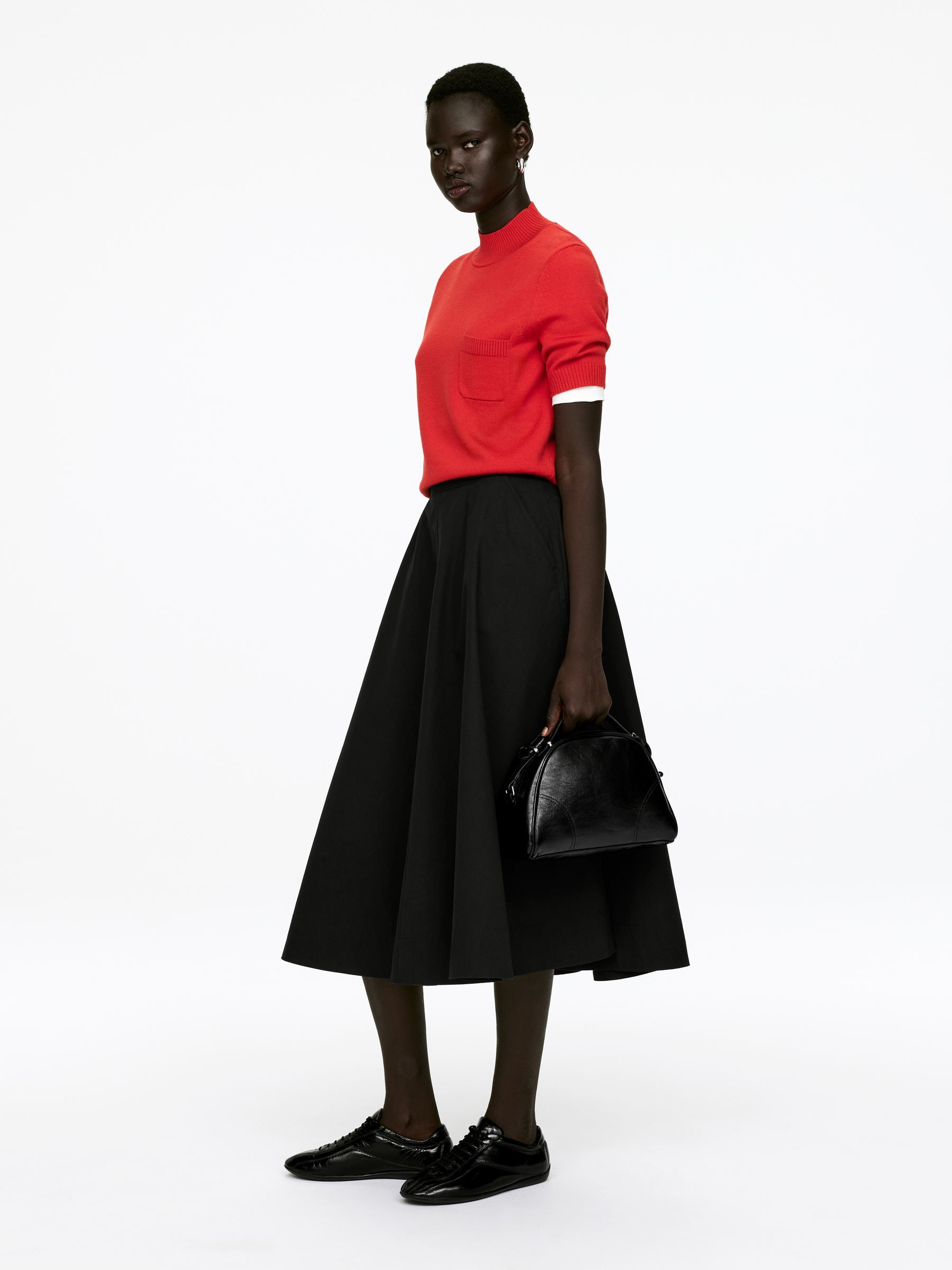 Jupe cercle en coton - Noir - Regular fit - Femme - StillMedia/Lookbook - 6