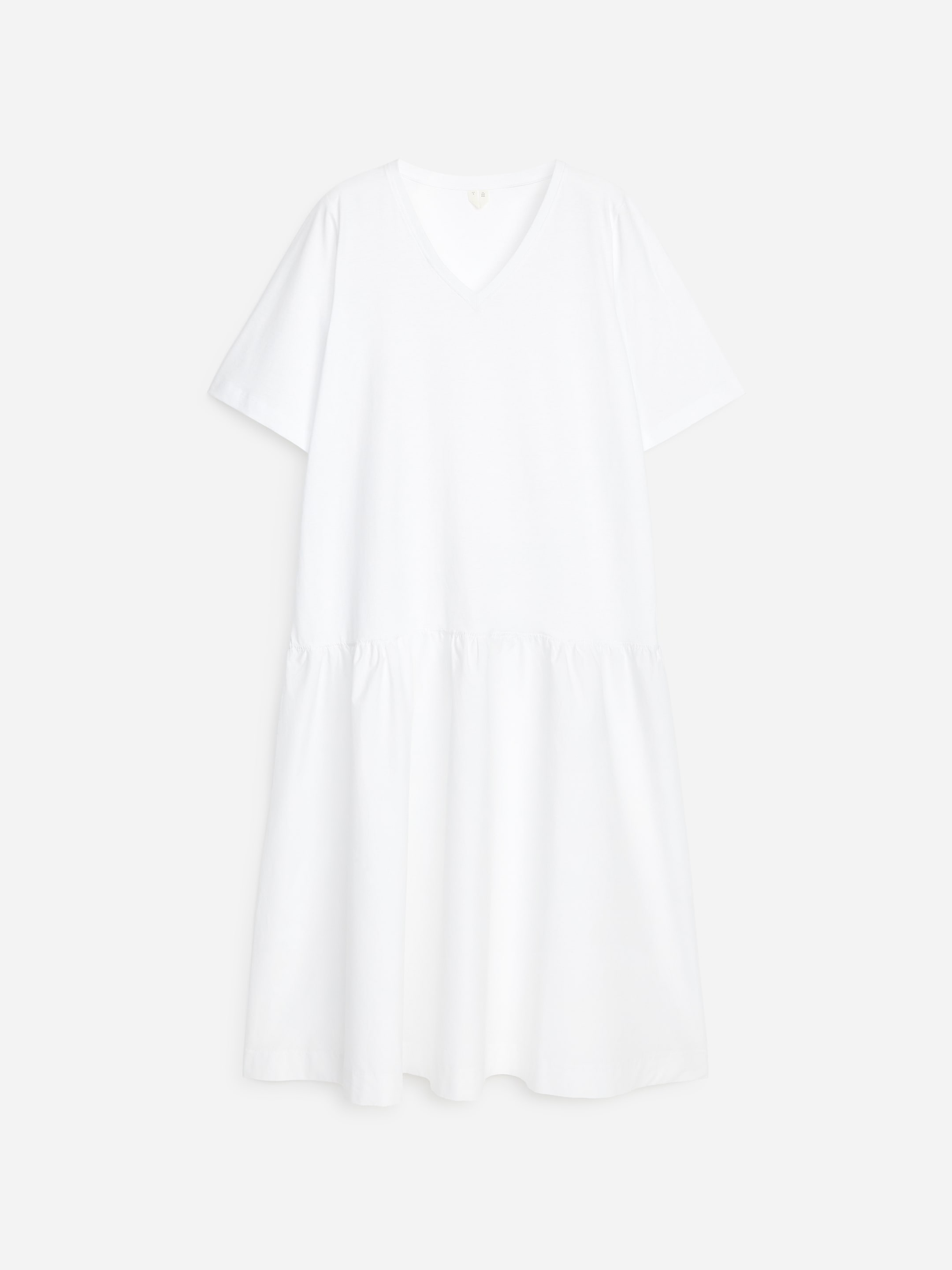 Midikleid mit V-Ausschnitt - Weiß - Regular Fit - Damen - StillMedia/DescriptiveStillLife - 1