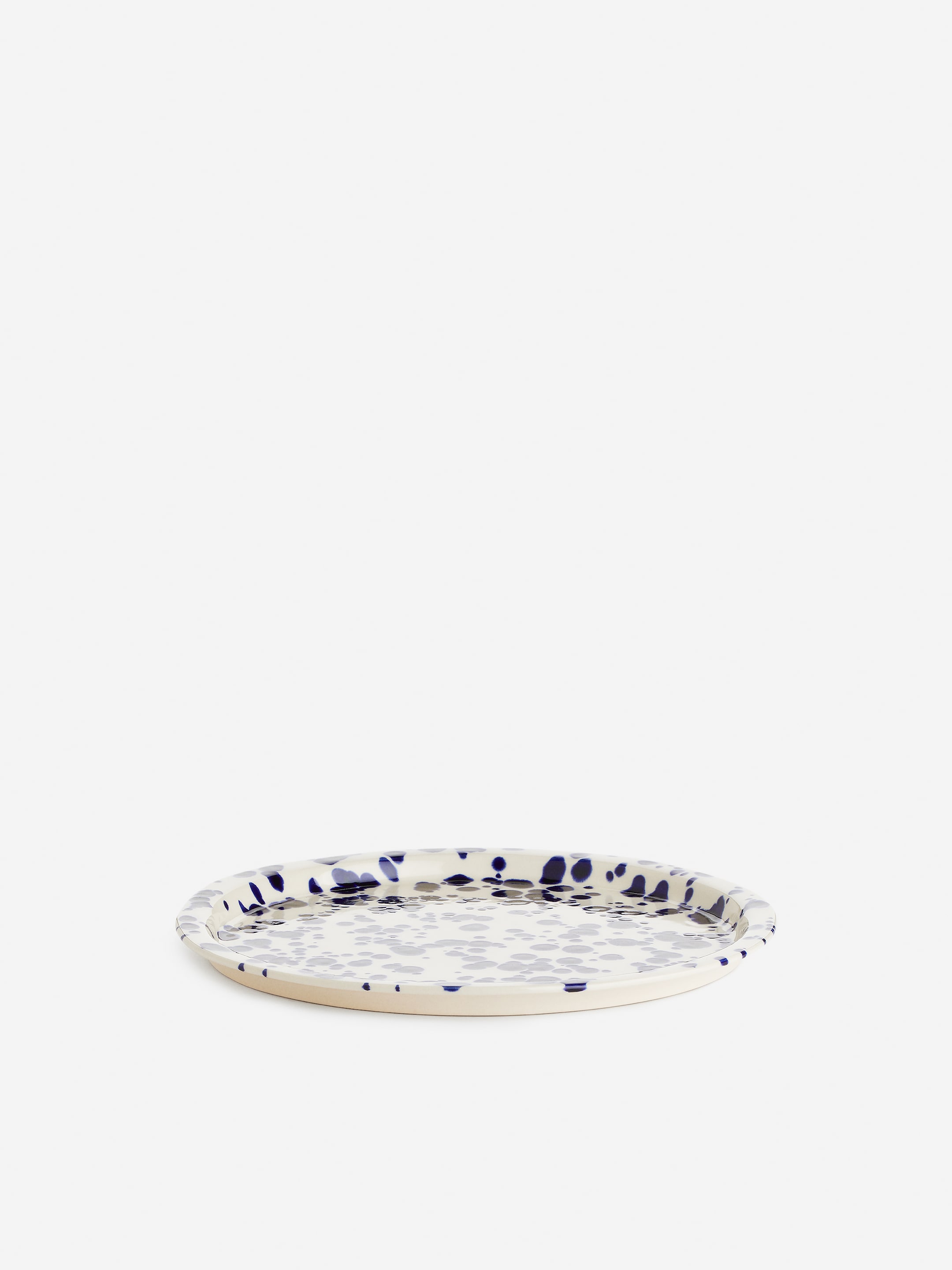 Stoneware Plate 22 cm - Blue Dots - Homeware - StillMedia/DescriptiveStillLife - 1