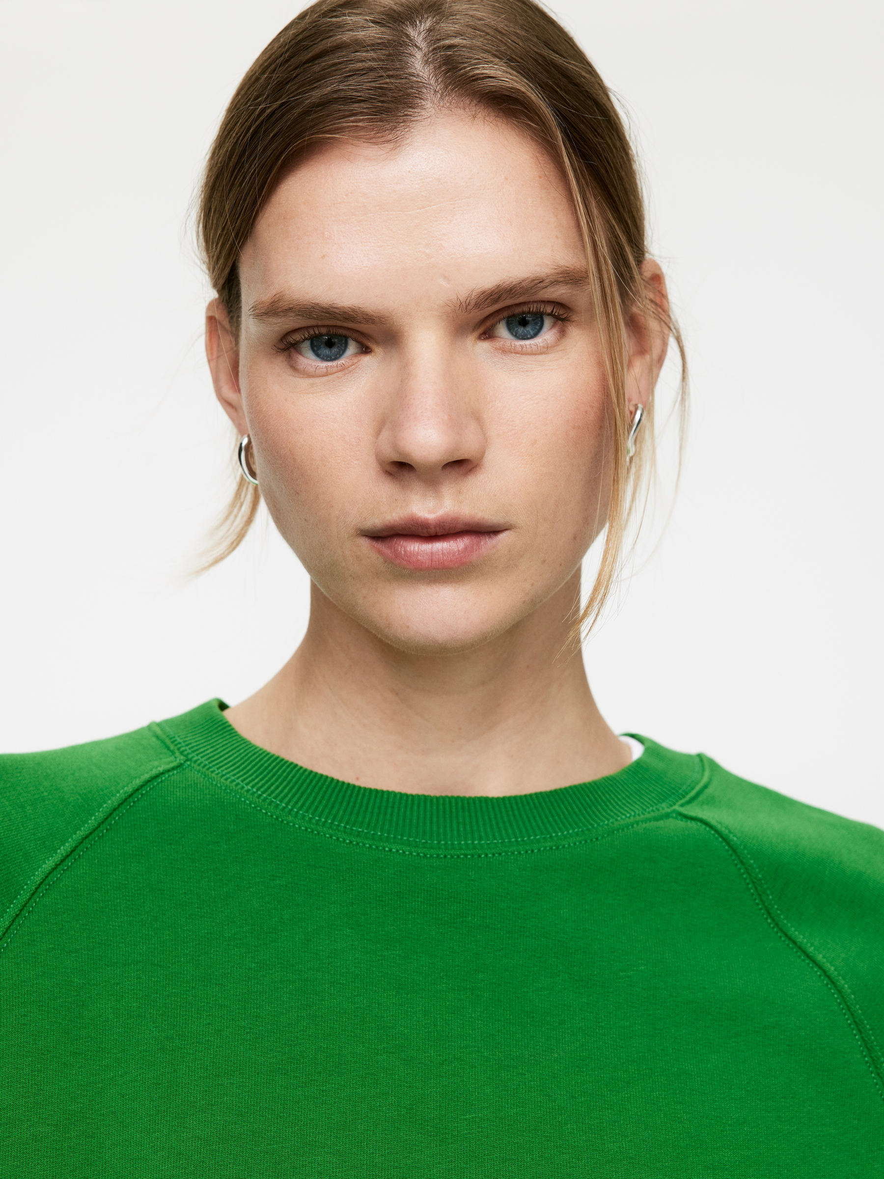 Terry Sweatshirt - Green - Regular fit - Women - StillMedia/Lookbook - 5