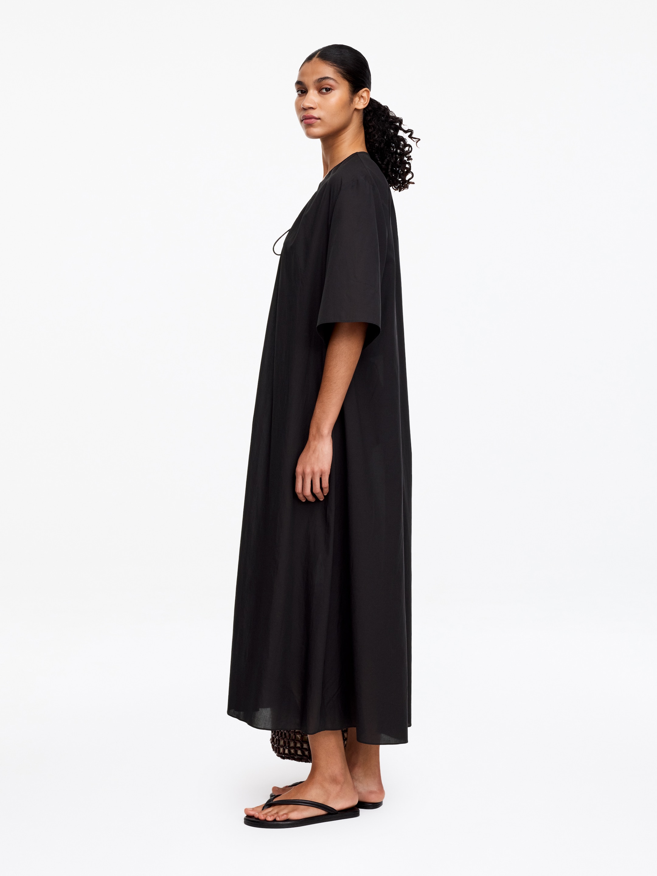 Vestido de playa en mezcla de lyocell - Negro - Corte holgado - Women - StillMedia/Lookbook - 4
