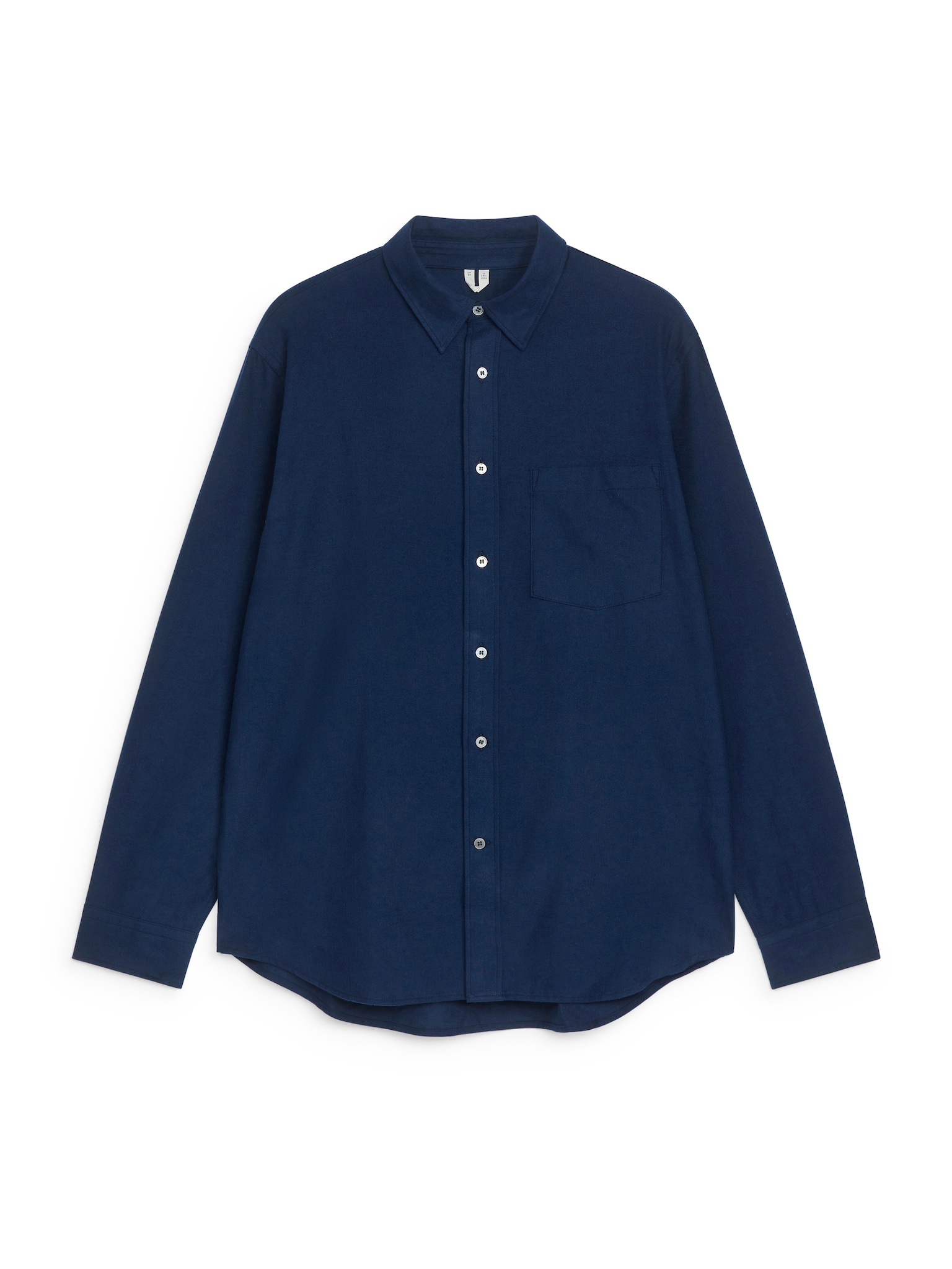 Relaxed Flannel Shirt - Dark Blue/Beige