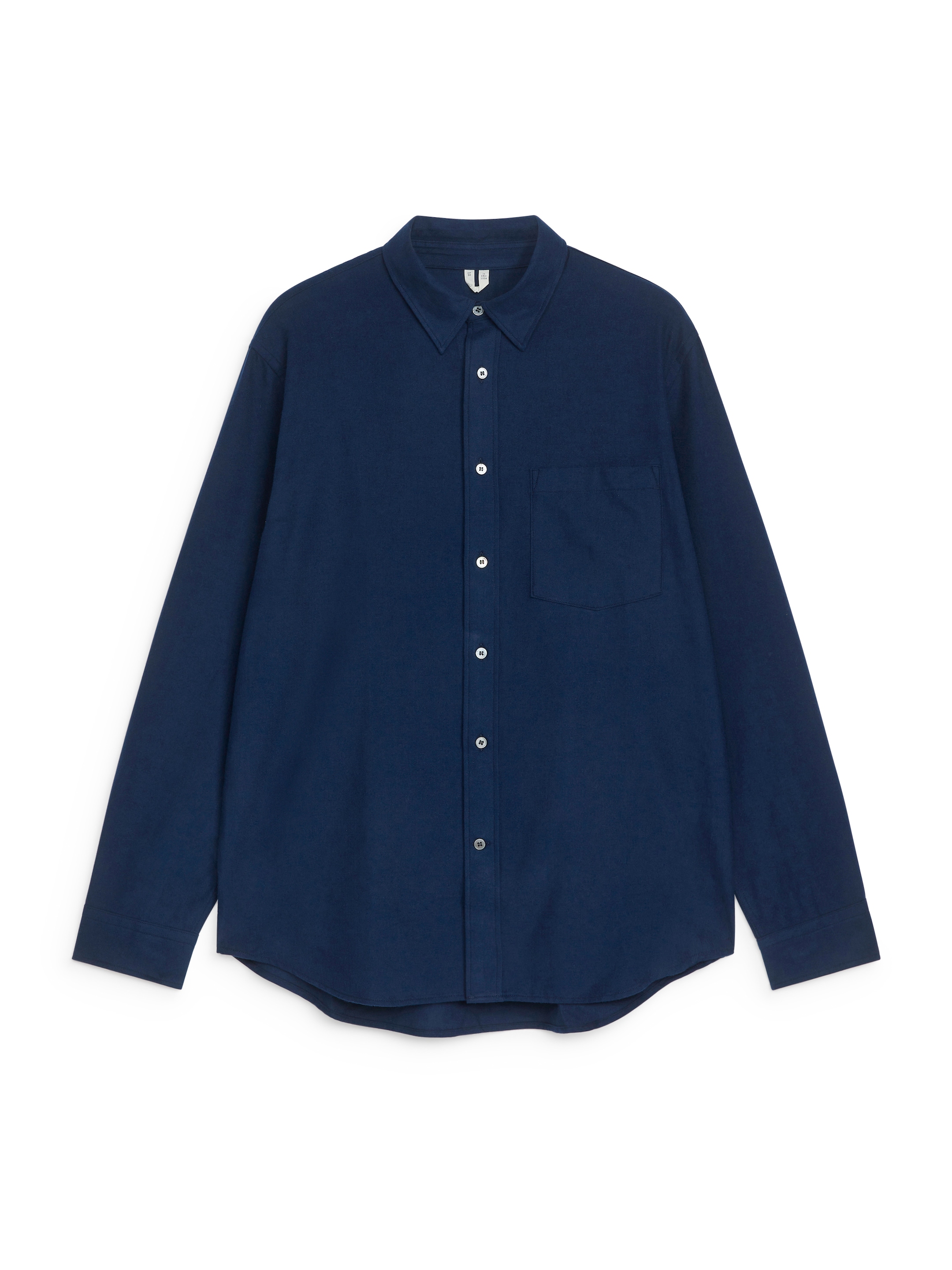 Ingrandisci l'immagine: Relaxed Flannel Shirt - Dark Blue - UOMO | H&M CH 1