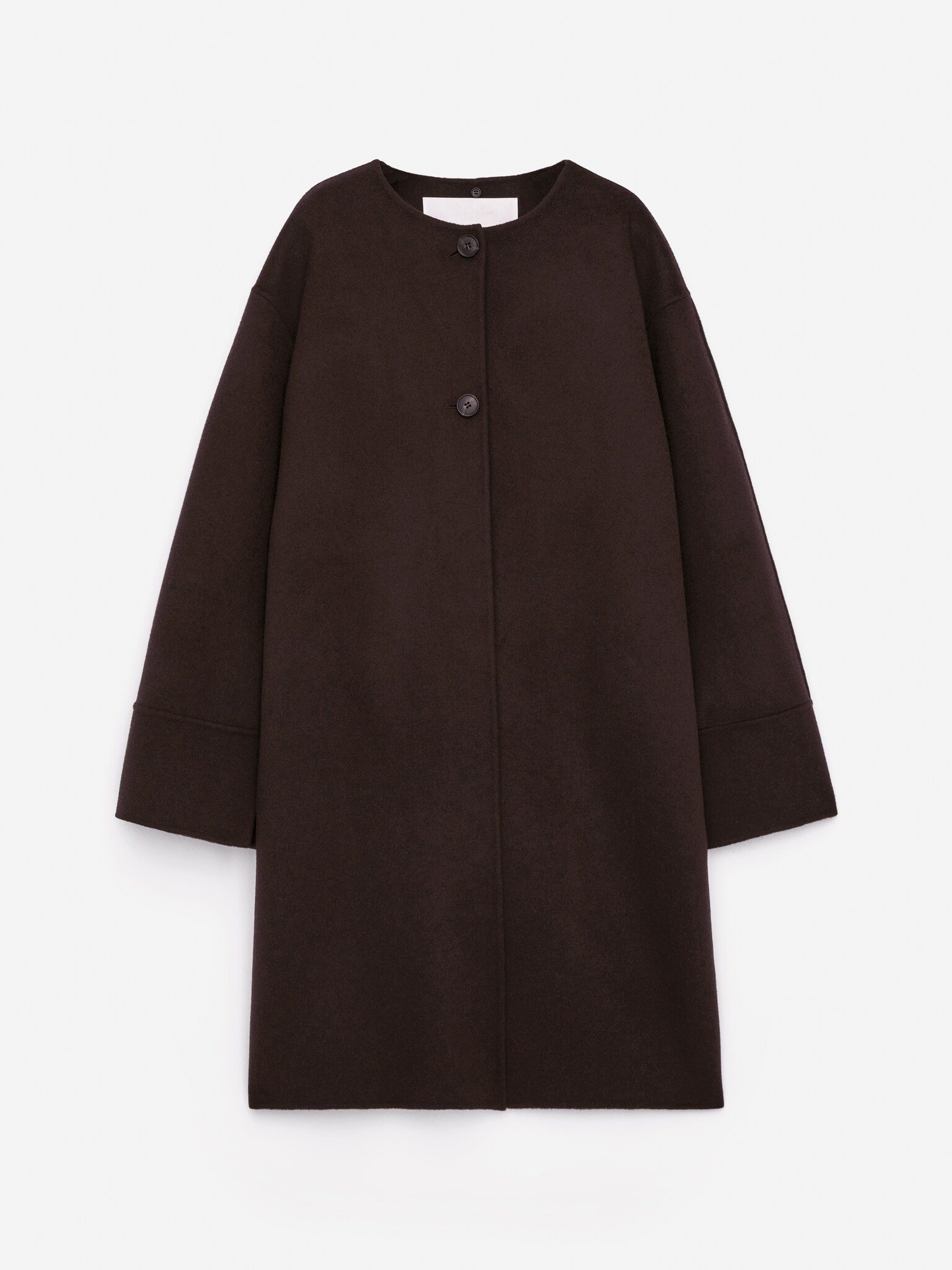 Cape Doublé Coat - Ciemnobrązowy - 6