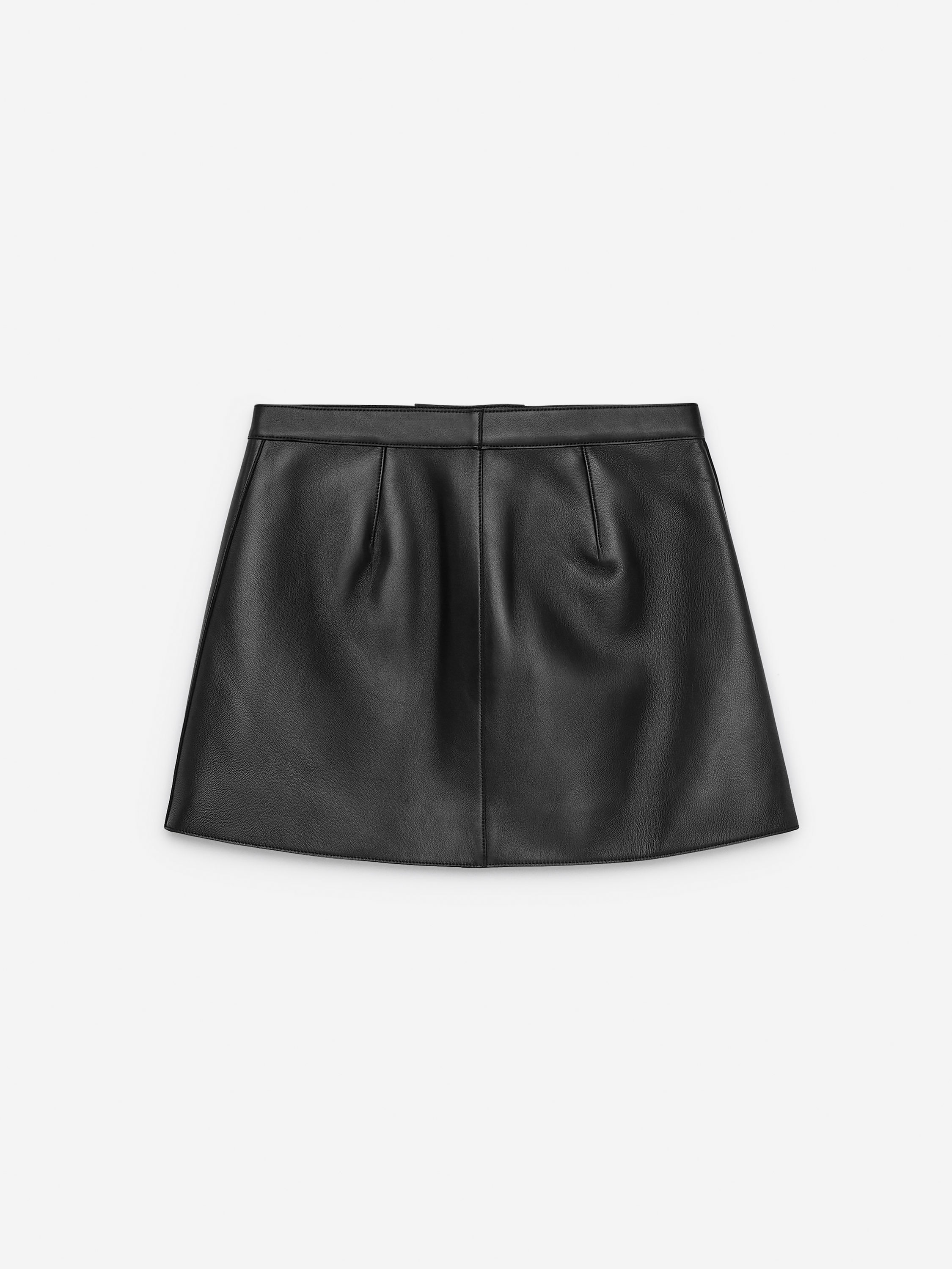 Leather Mini Skirt - Black - Regular fit - Women - StillMedia/DescriptiveStillLife - 2