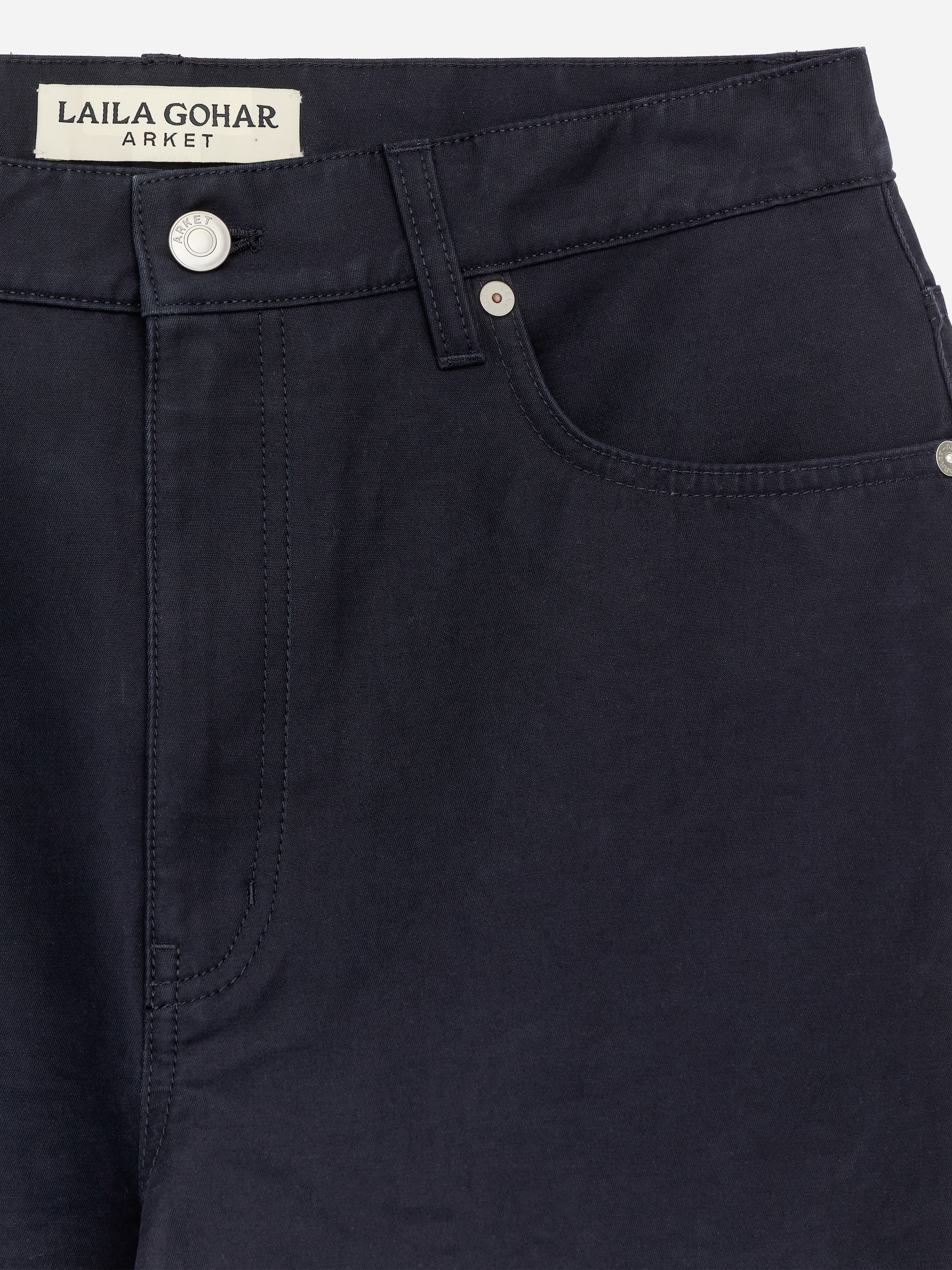 ARKET and Laila Gohar Sculptural Trousers - Dark Navy - Loose fit - Women - StillMedia/DescriptiveDetail - 2