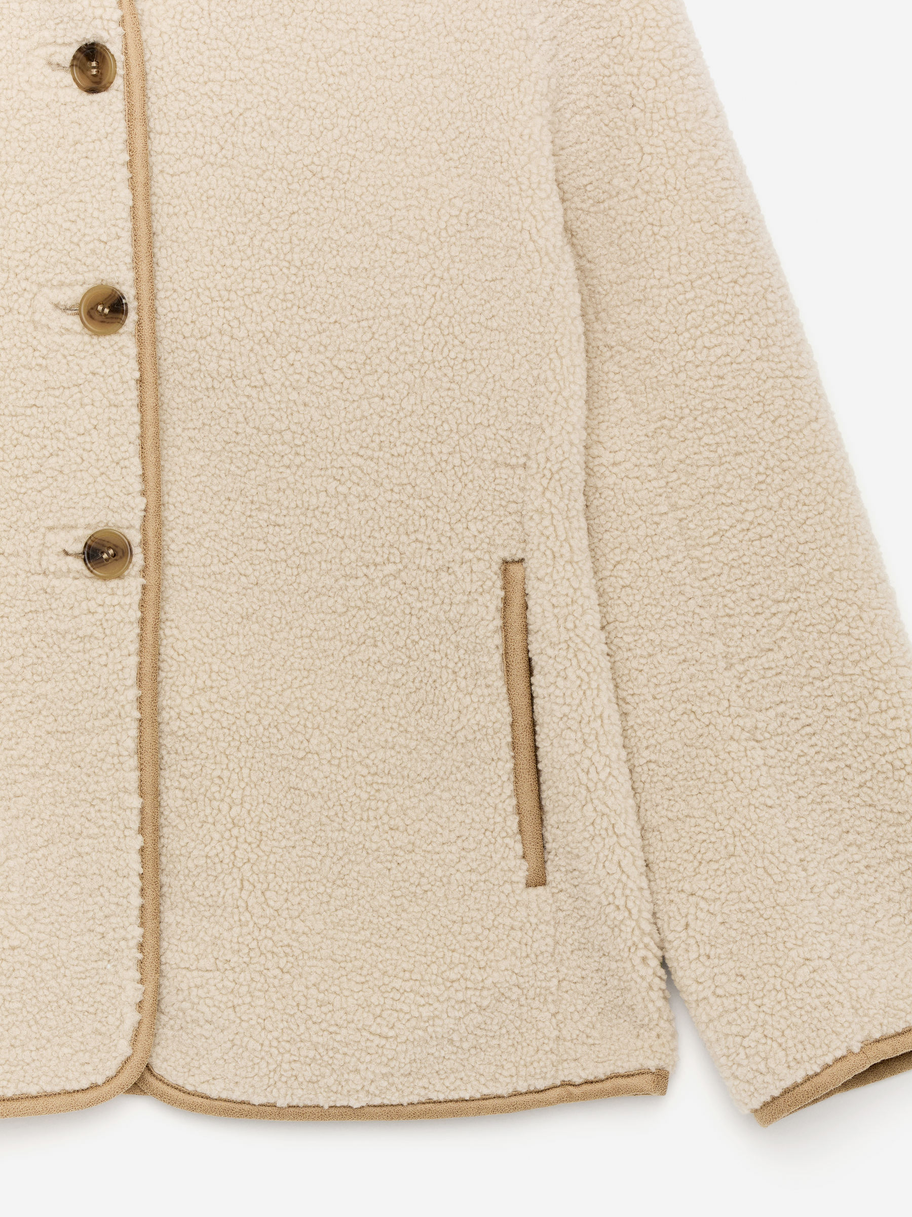 Pile Jacket - Beige - Regular fit - Women - StillMedia/DescriptiveDetail - 1