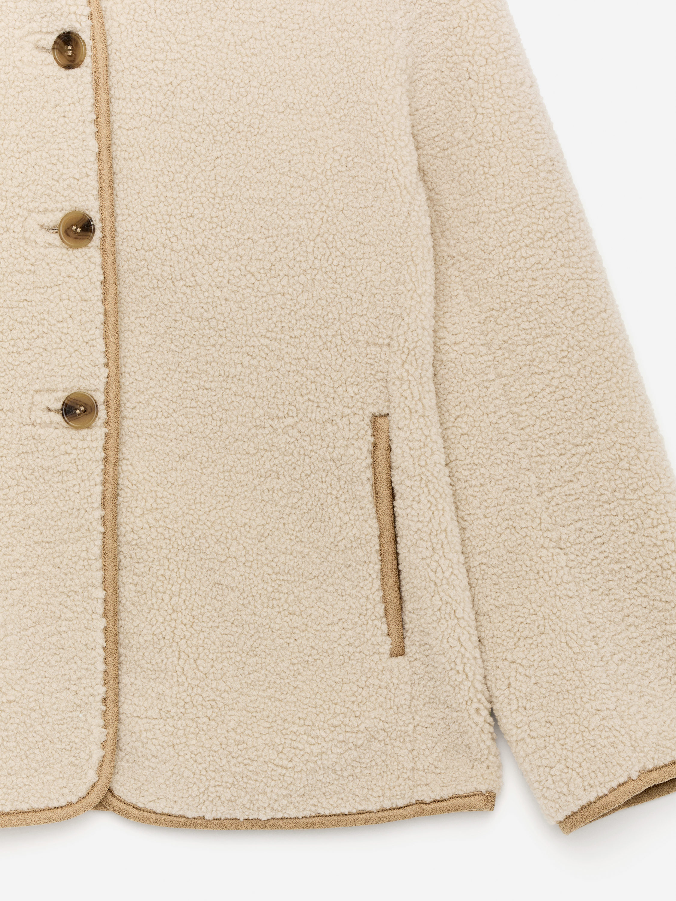 Pile Jacket - Beige - Regular fit - Women - StillMedia/DescriptiveDetail - 1