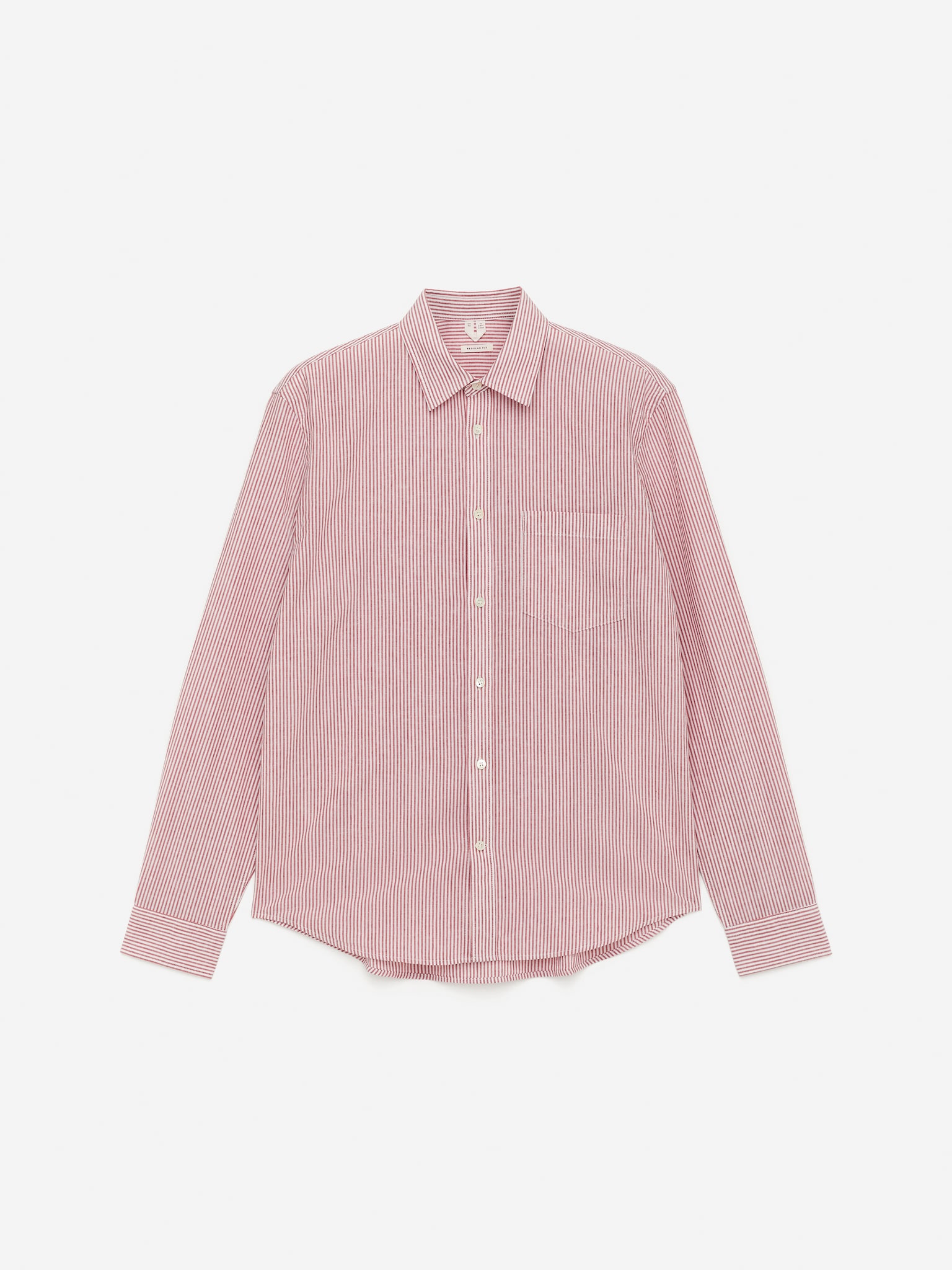 Chemise en coton et lin - Rouge/Blanc/Bleu/Blanc - 2