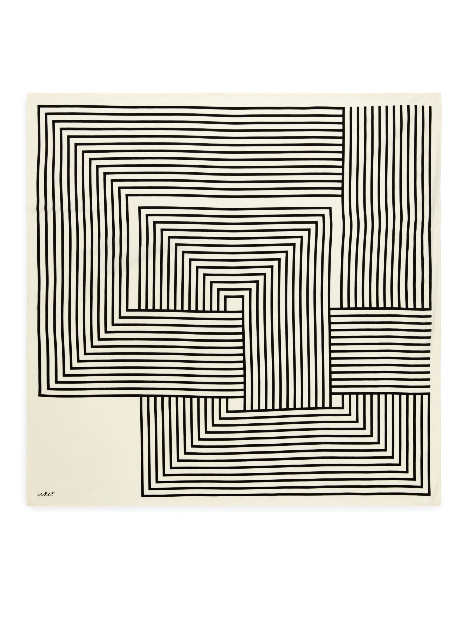 Printed Silk Scarf - White/Black - Women - StillMedia/DescriptiveStillLife - 3