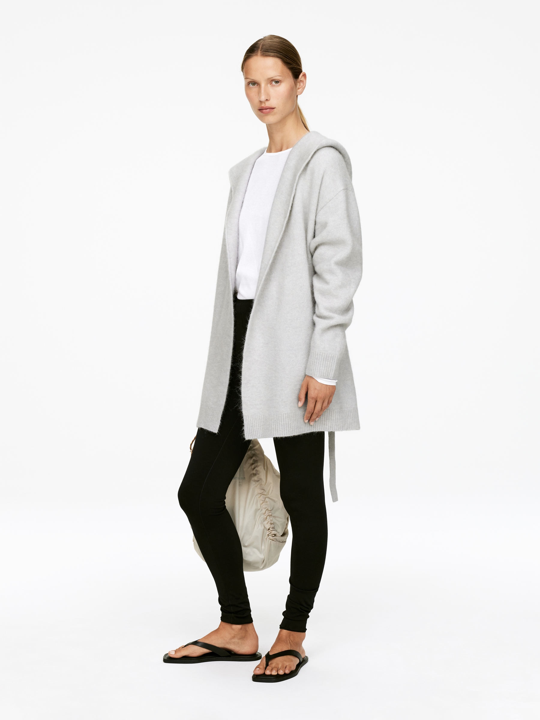 Alpaca-Wool Blend Cardigan - Grey - Regular fit - Women - StillMedia/Lookbook - 5