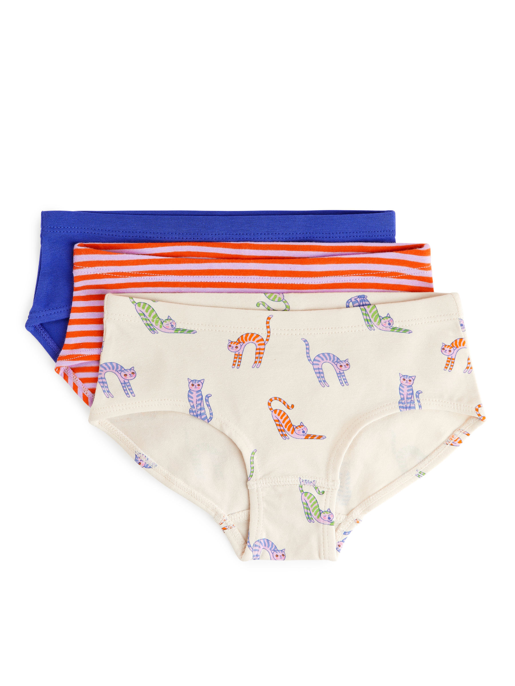 Slips aus Baumwolljersey, 3er-Set - Blau/Rot/Weiß - Regular Fit - Kinder - StillMedia/DescriptiveStillLife - 1