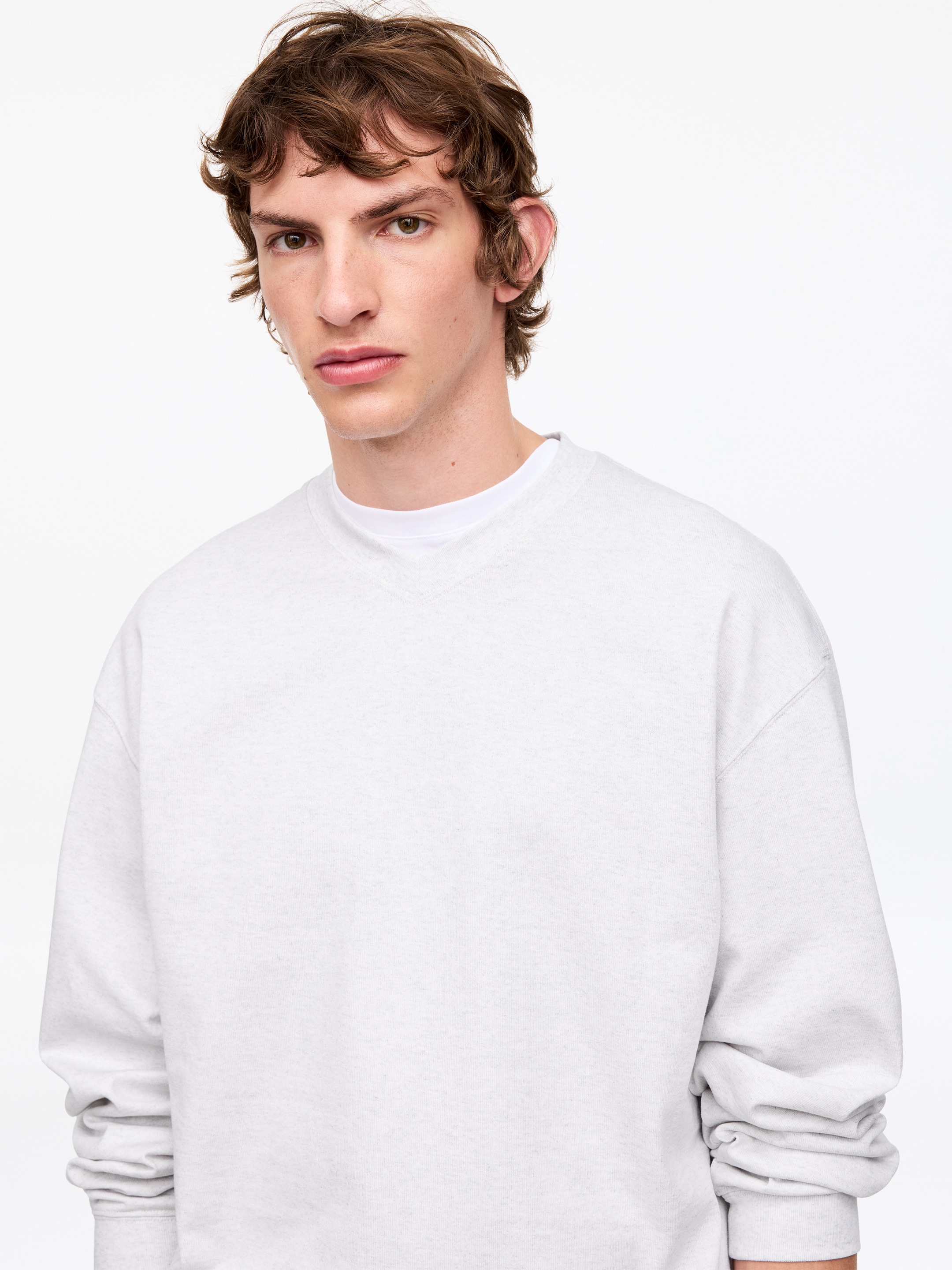 Relaxed Sweatshirt - Grey Melange - Relaxed fit - Men - StillMedia/Lookbook - 4