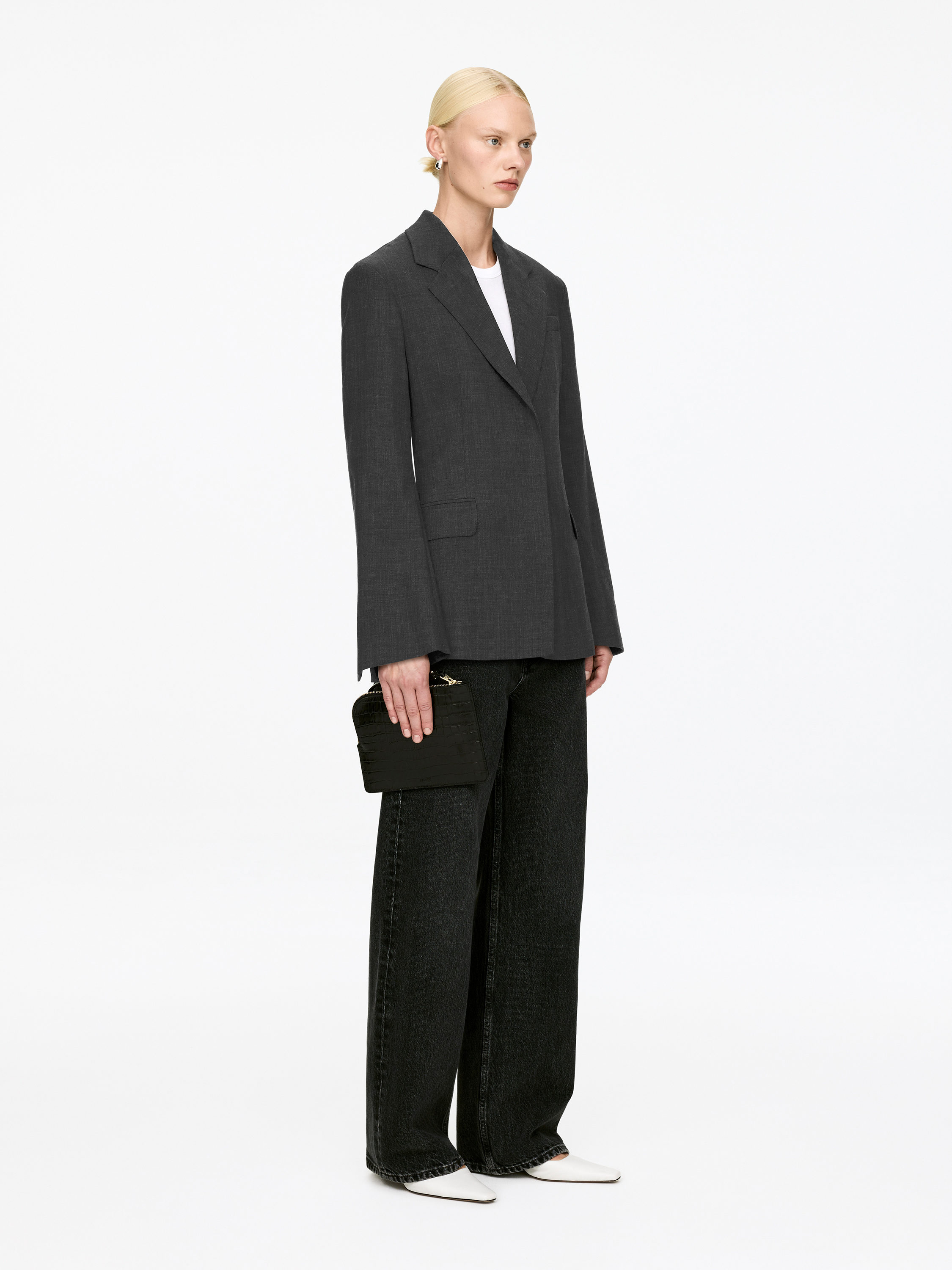 Slim Single-Breasted Blazer - Grey - Slim fit - Women - StillMedia/Lookbook - 11