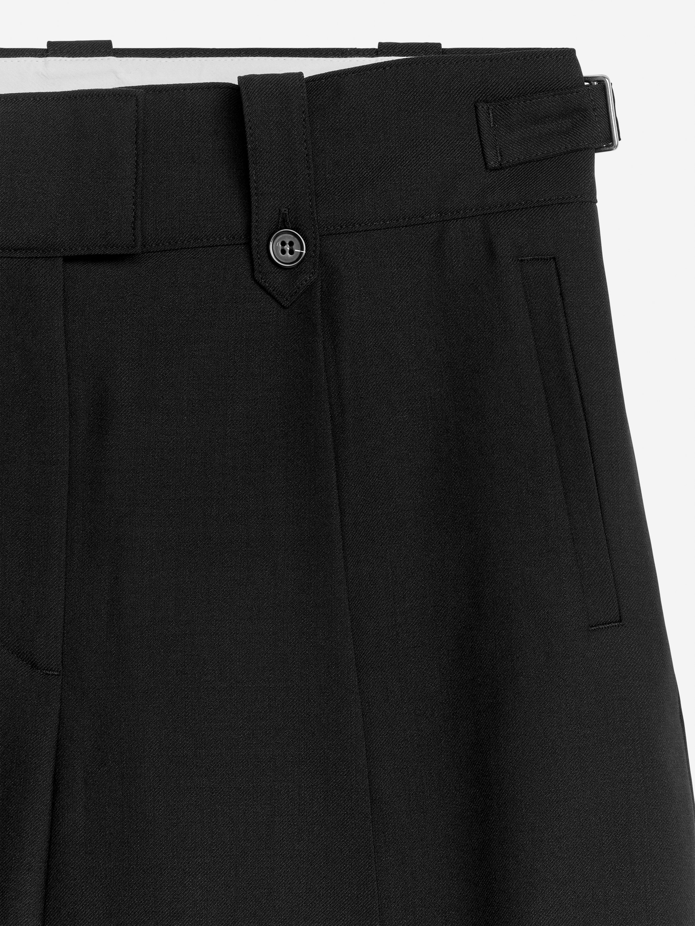 Wide Twill Trousers - Black - Loose fit - Homeware - StillMedia/DescriptiveDetail - 1