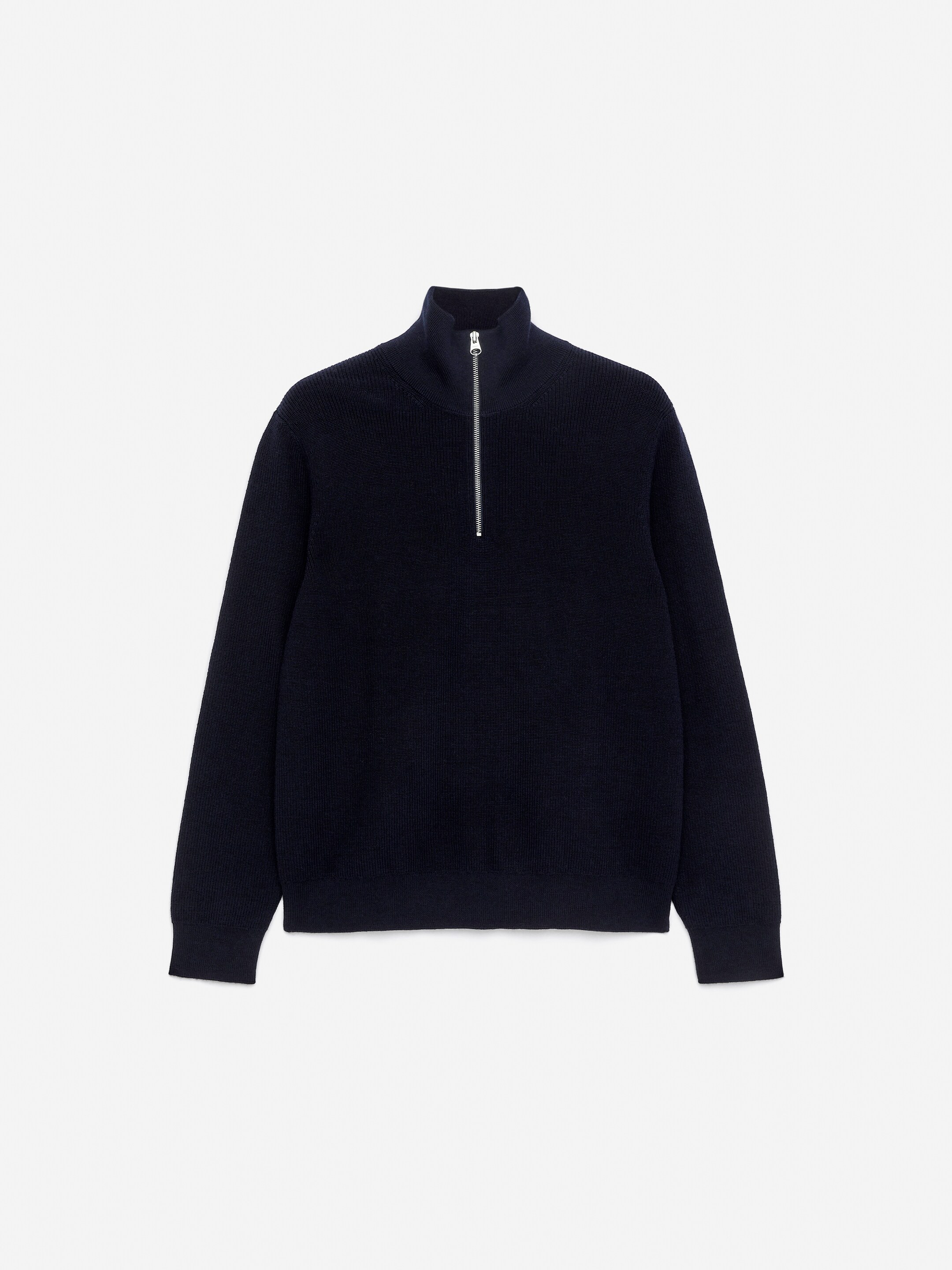 Agrandir l'image: Pull demi-zip en laine et coton - Bleu foncé - HOMME | H&M CH 5