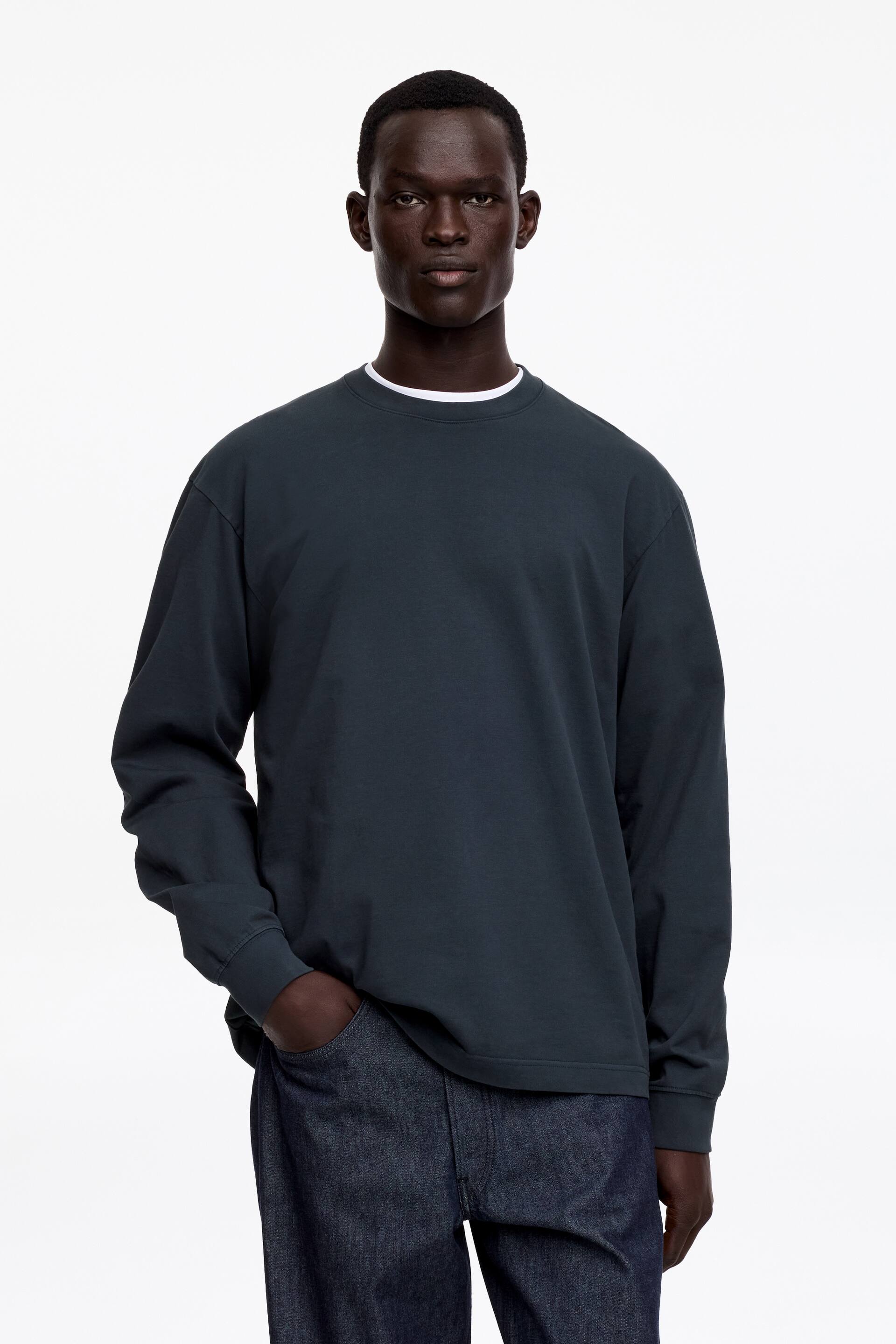 Ver imagen más grande: Camiseta de manga larga - Negro - HOMBRE | H&M ES 1