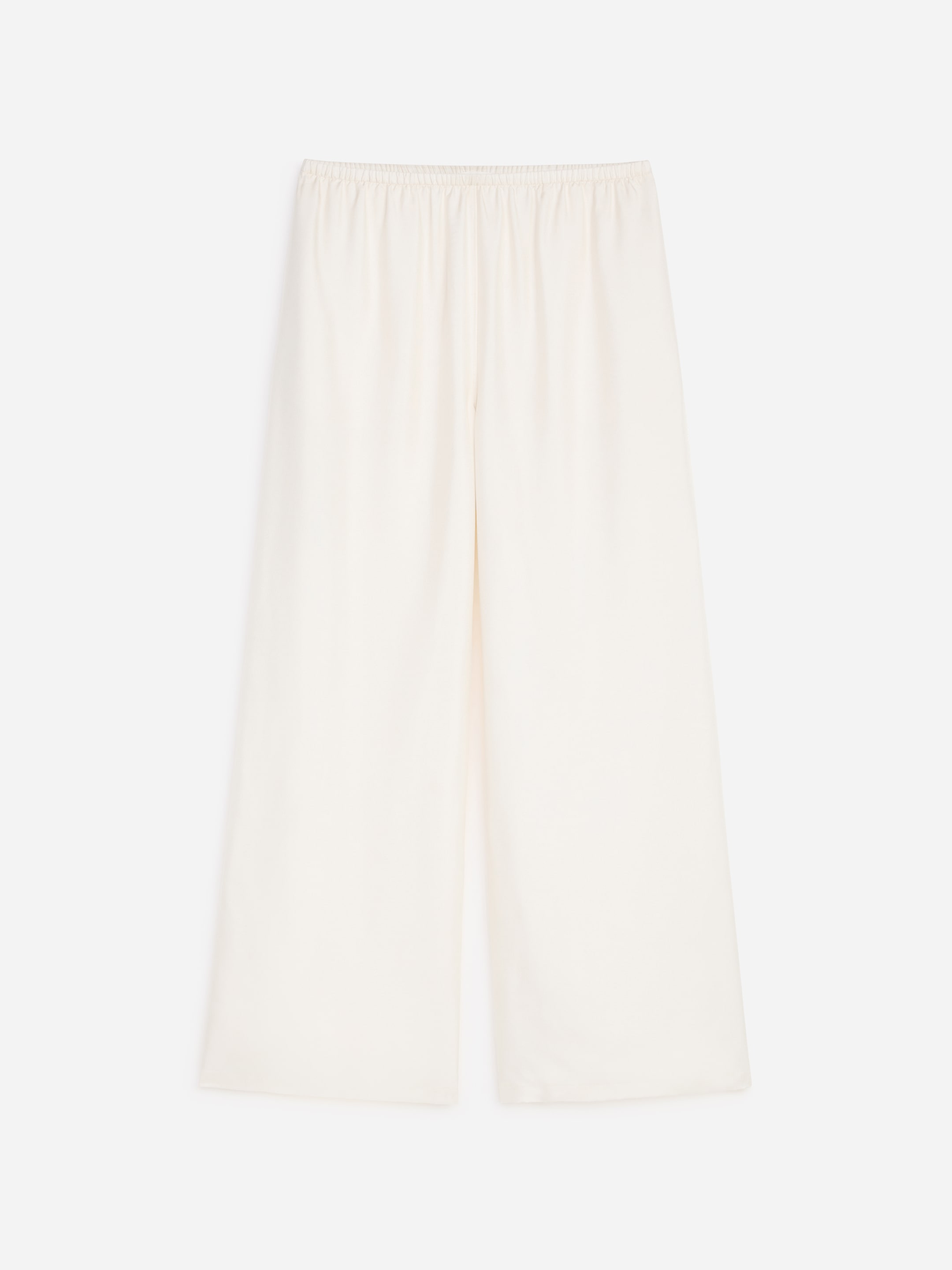 Silk Twill Trosuers-#ffffff-19188