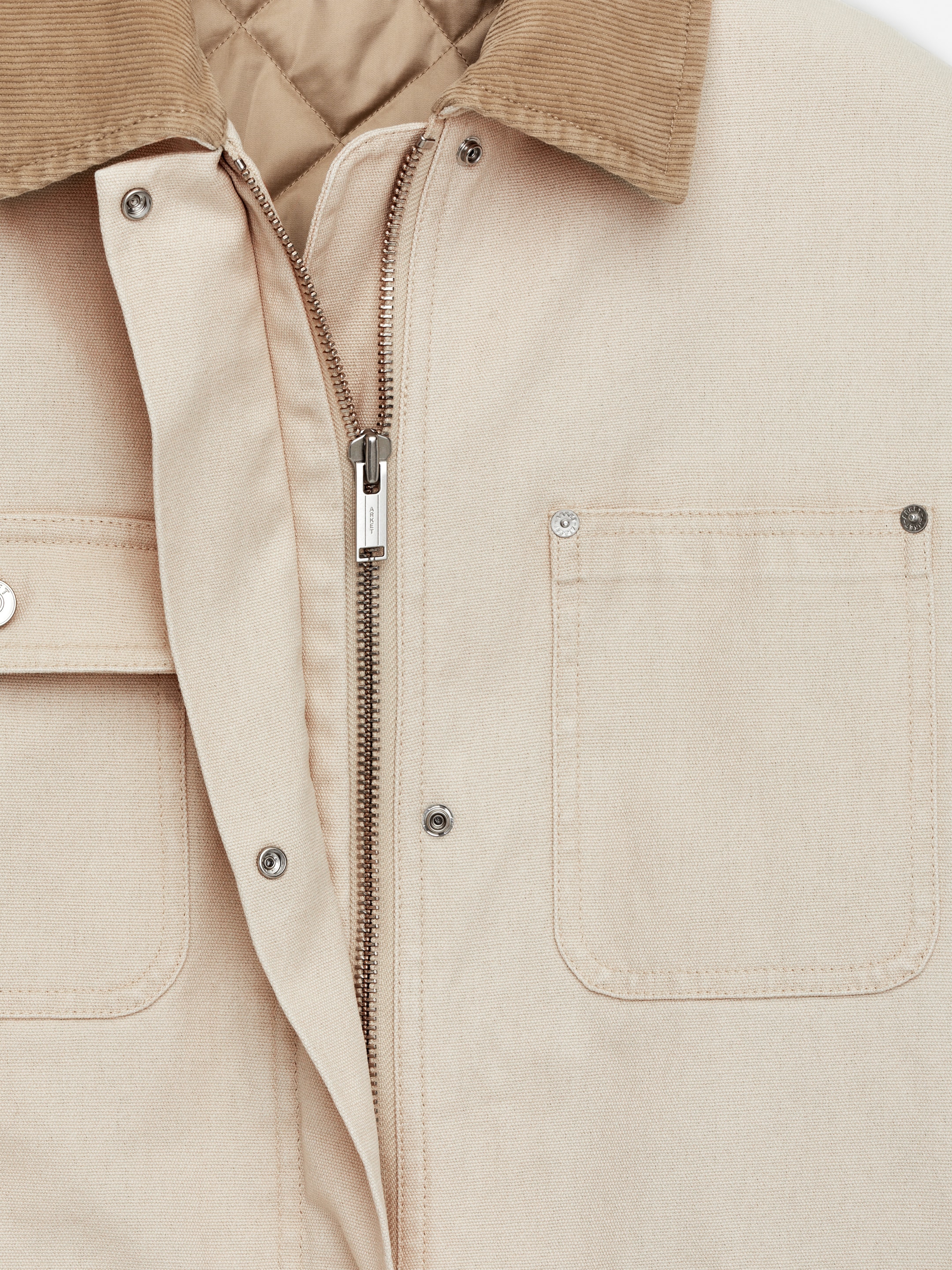 Chaqueta de lona forrada - Beige claro - Corte estándar - Women - StillMedia/DescriptiveDetail - 2