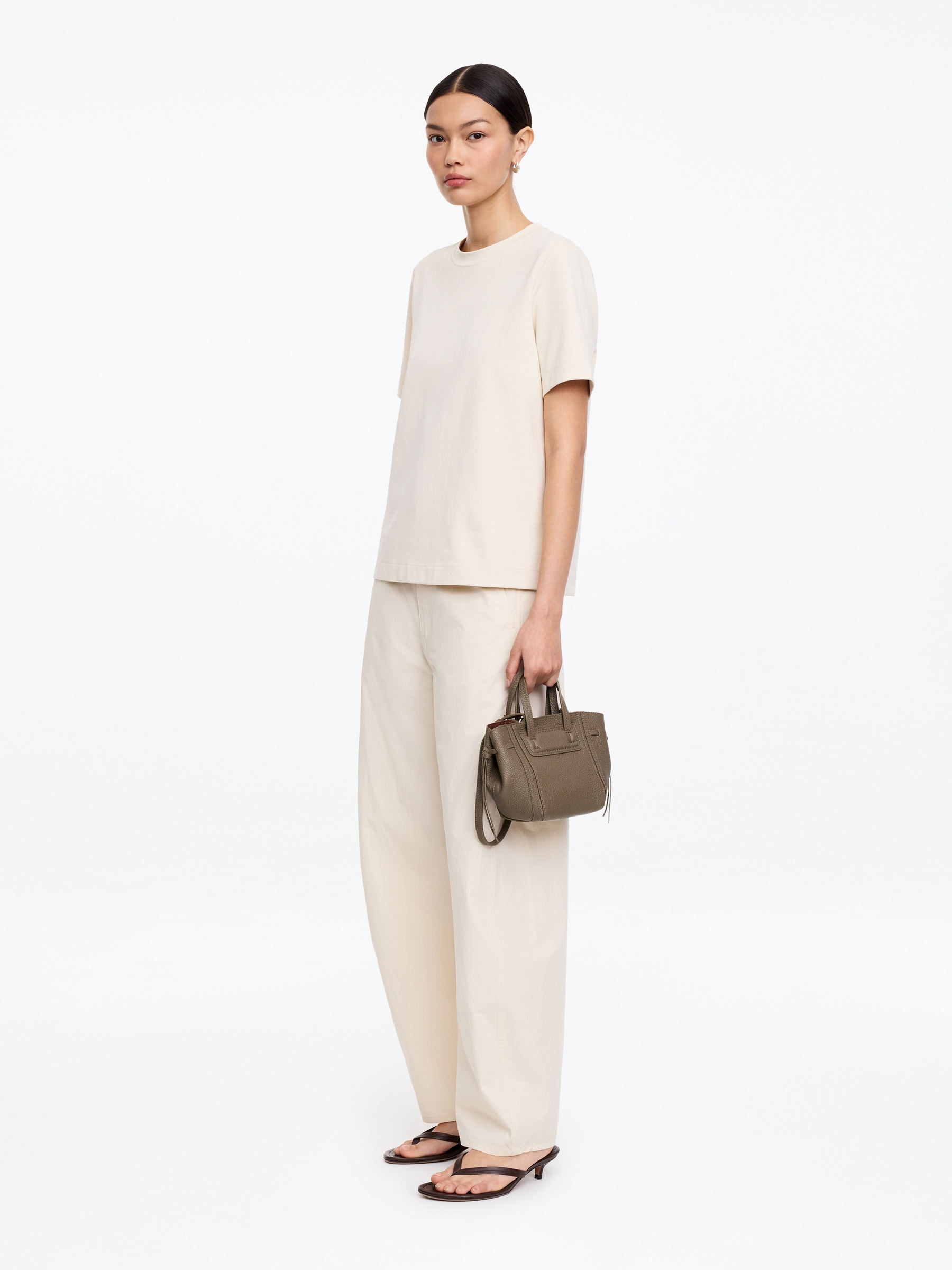 Umhängetasche aus Leder-#756F5F-18595