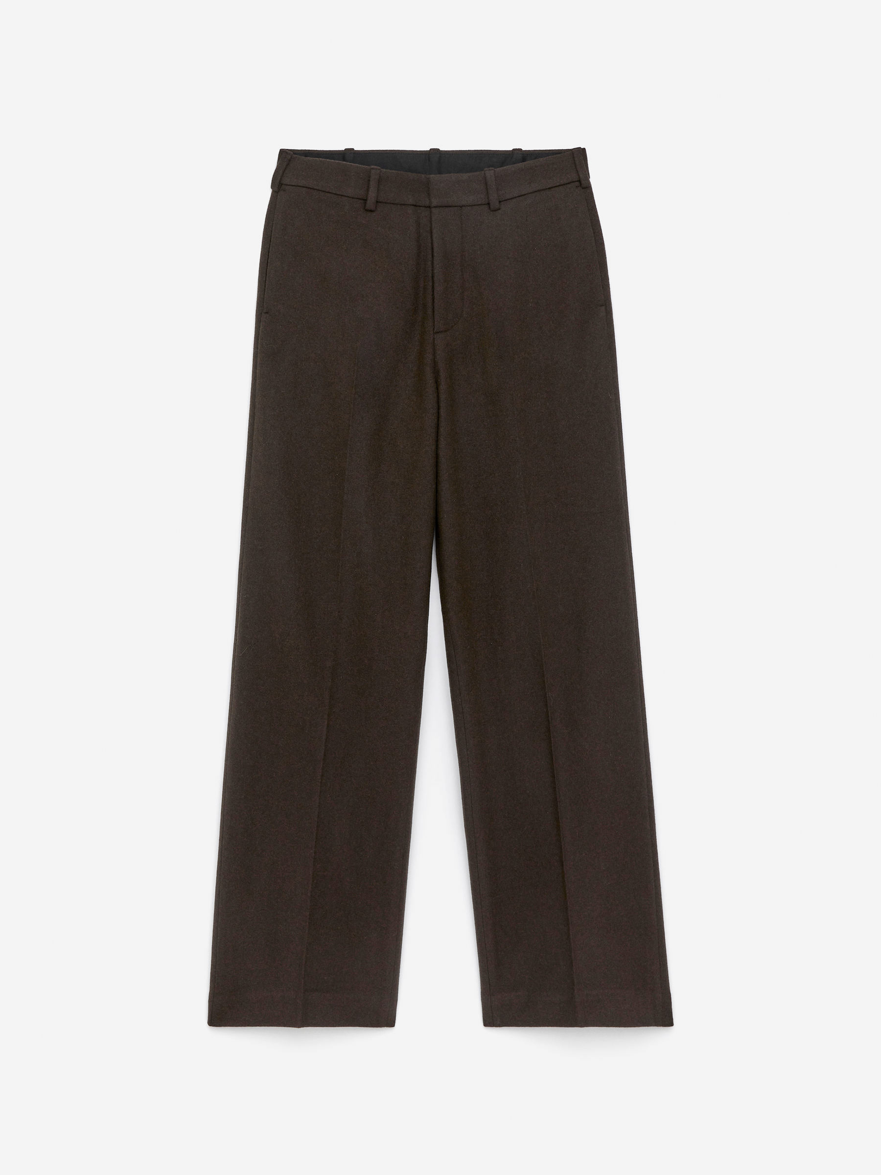 Relaxed Wool Trousers-#484240-16682